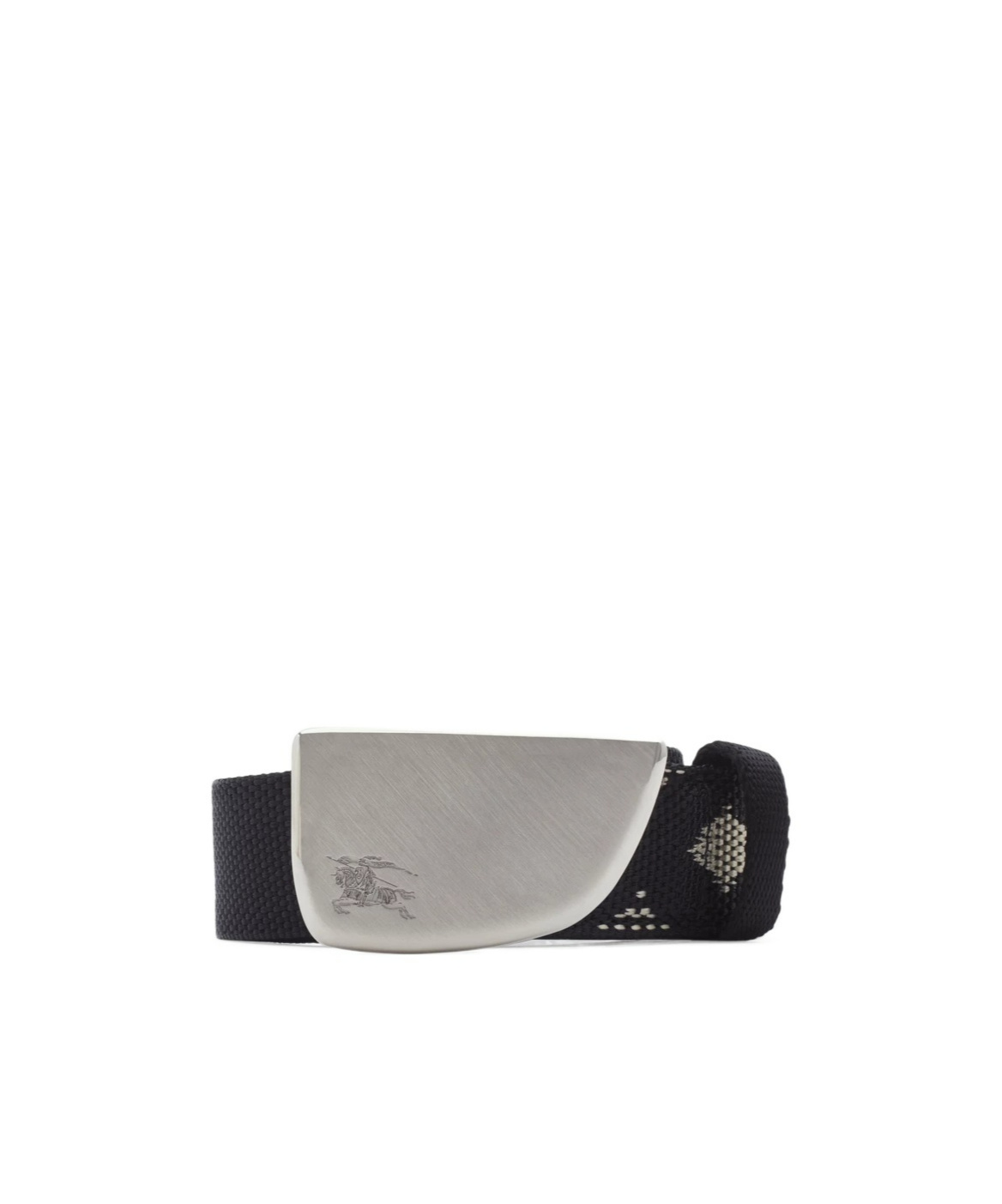 Burberry Shield Leather Belt In Gray