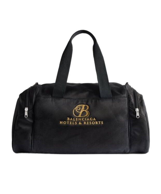 Balenciaga Logo-embroidered Tote Bag In Black