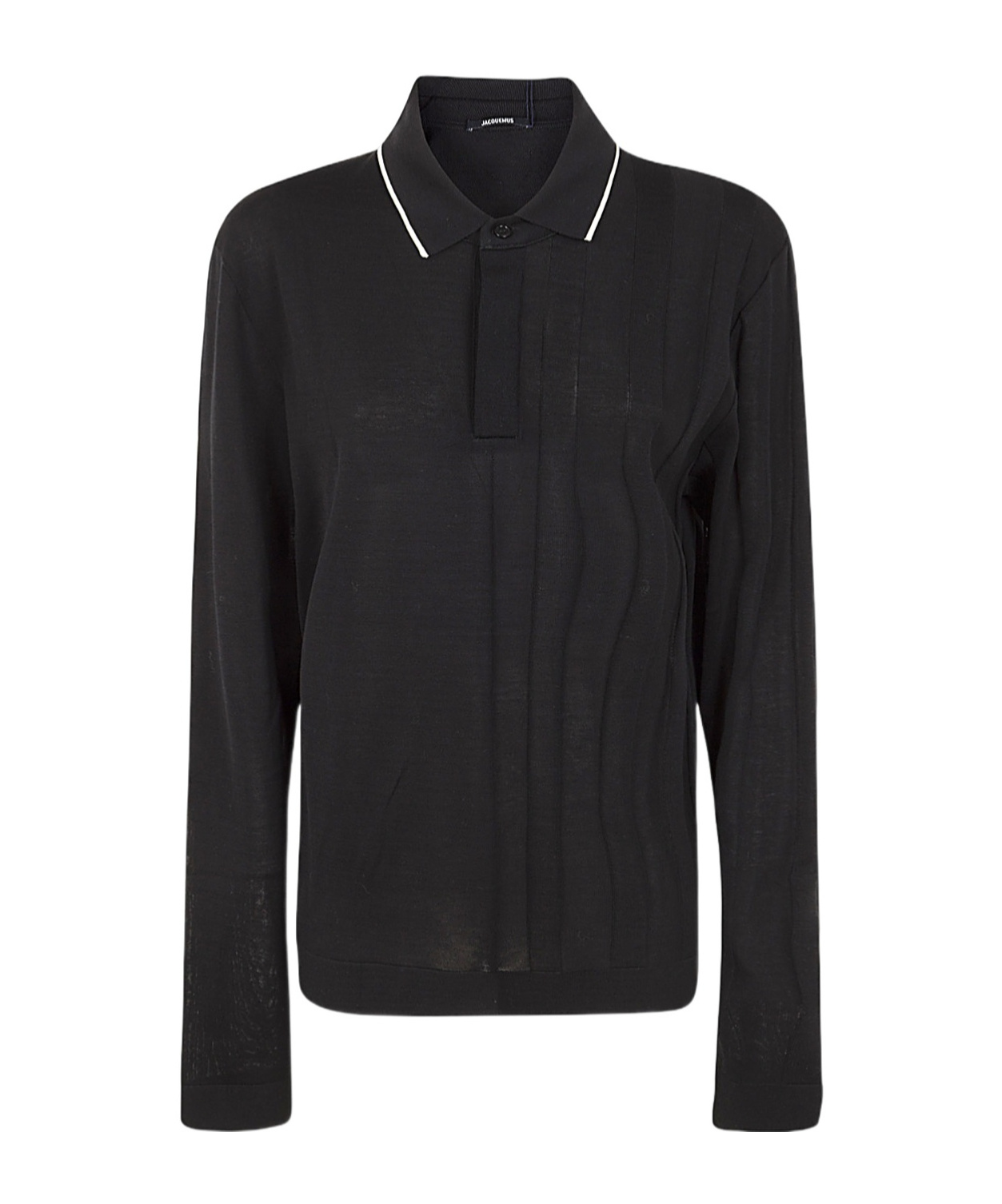 Jacquemus Le Polo Tricot ml In Black