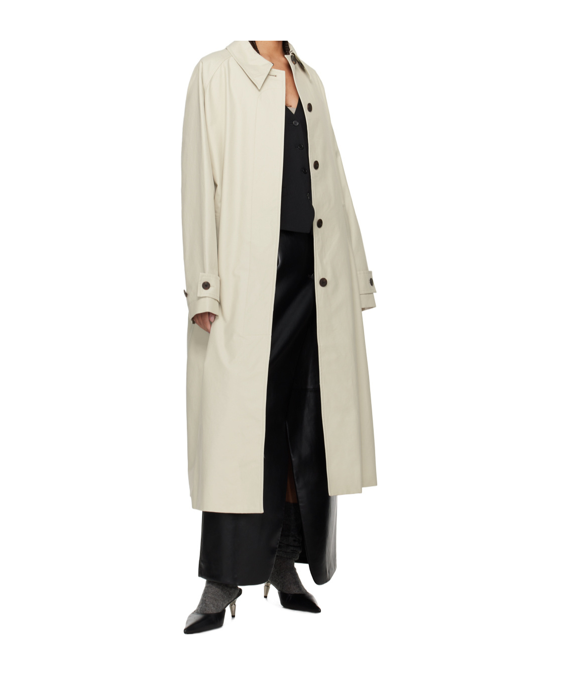 The Frankie Shop Nan Wrap Maxi Skirt In Black
