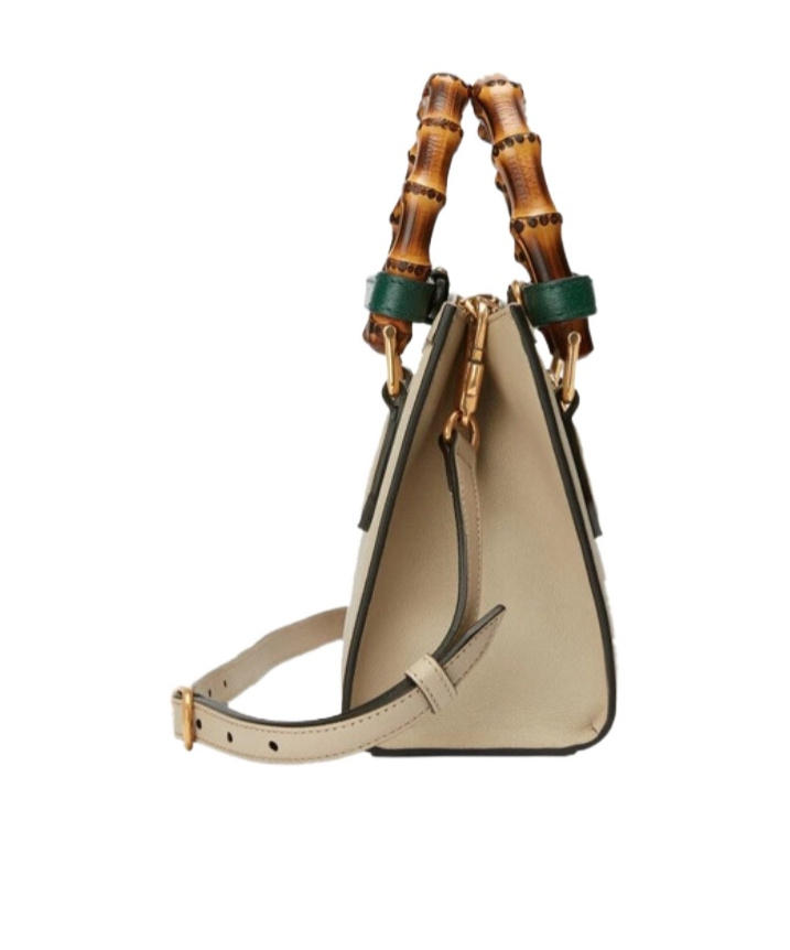 Gucci Shoulder Bag With Bamboo Handle In Nude