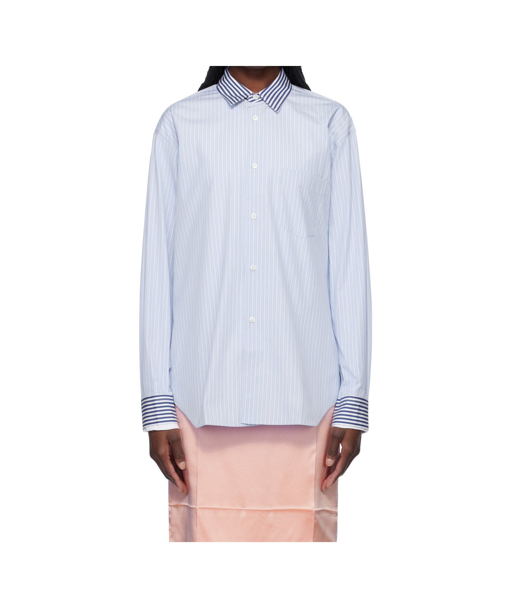 Comme Des Garçons Striped Long-sleeved Shirt