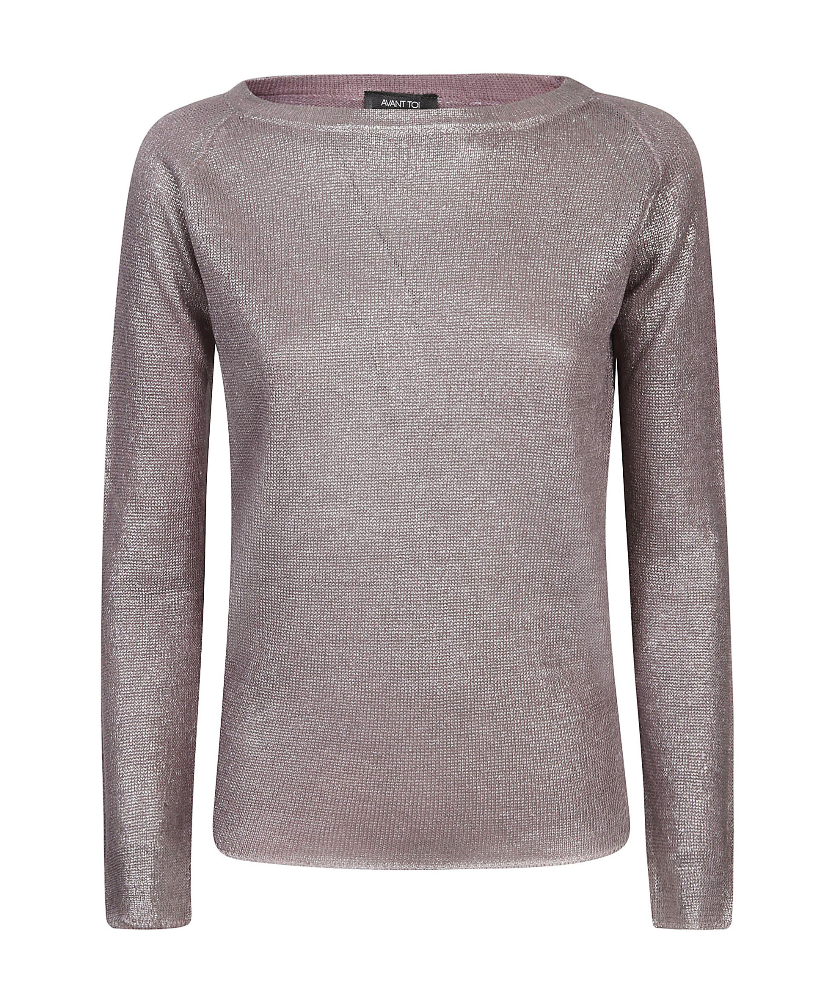 Avant Toi Laminated Linen Jumper In Gray
