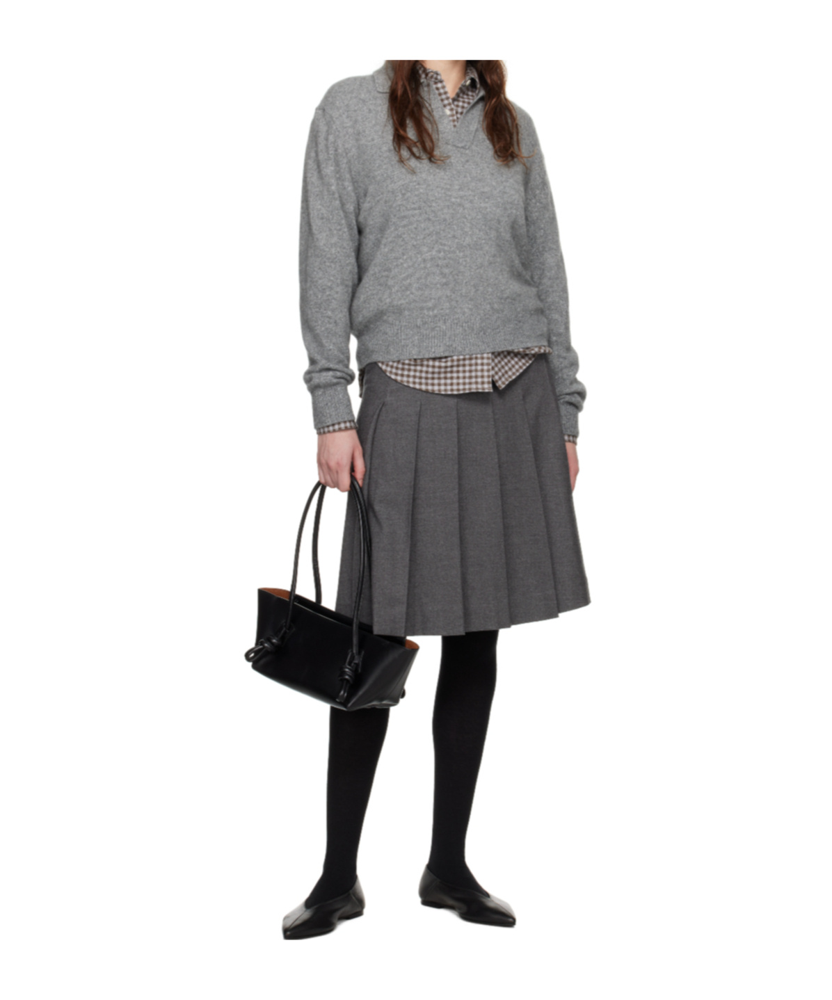 Dunst Flannel Pleats Midi Skirt