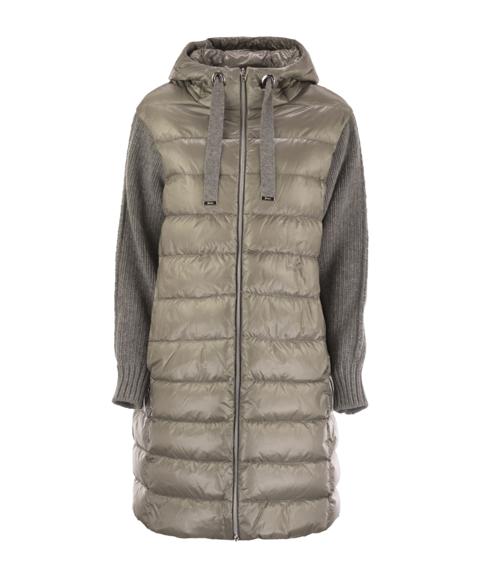 Herno Women Resort Down Jacket In Ultralight Nylon And Mesh In Gray