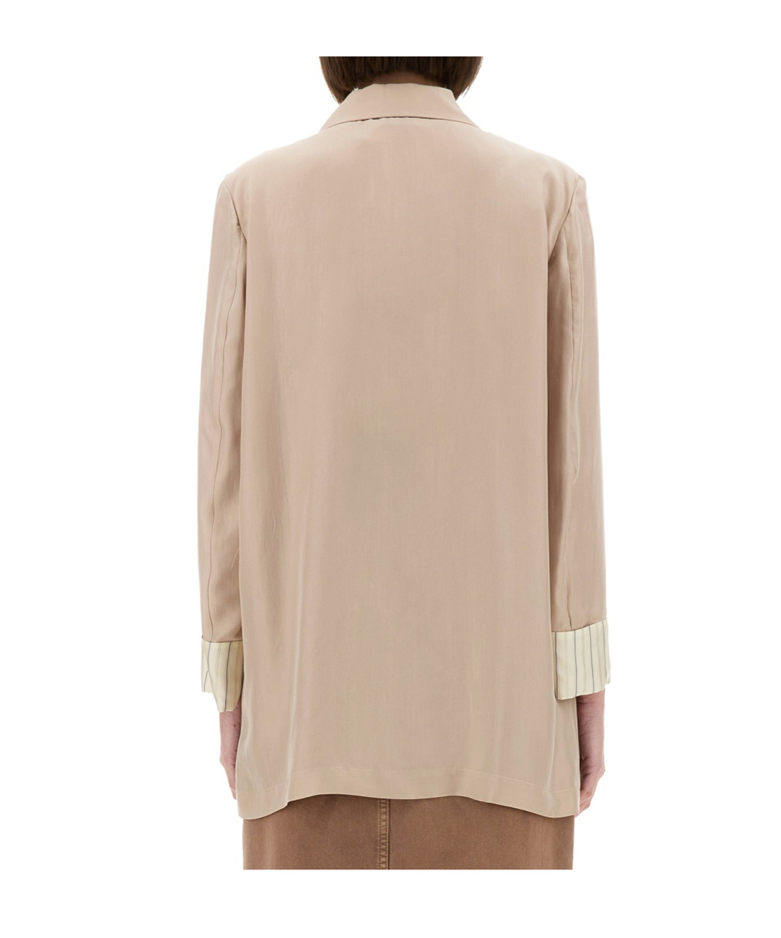 Alysi Silk Blazer In Nude