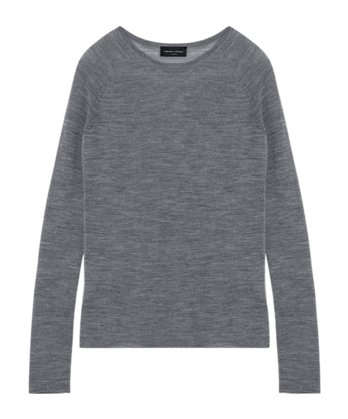 Roberto Collina Translucent Sweater In Gray