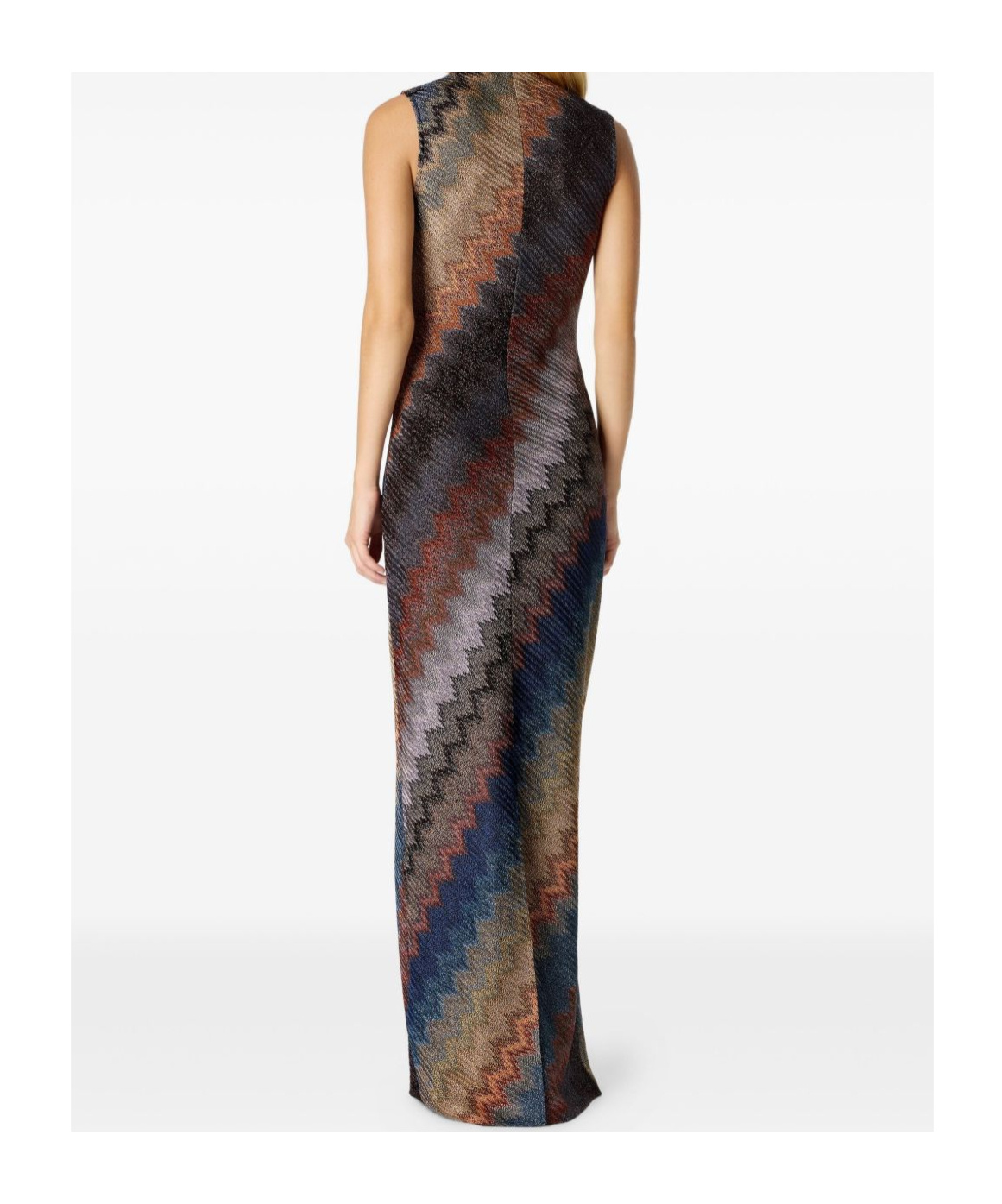 Missoni Zig-zag High-neck Dress In Multi
