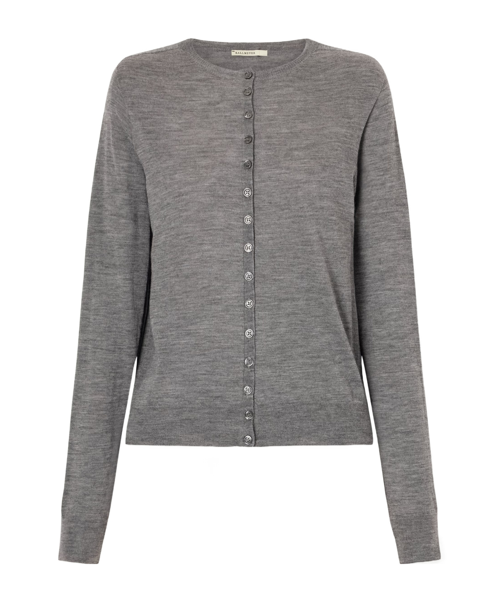 Kallmeyer Crosby Merino Wool Cardigan In Gray