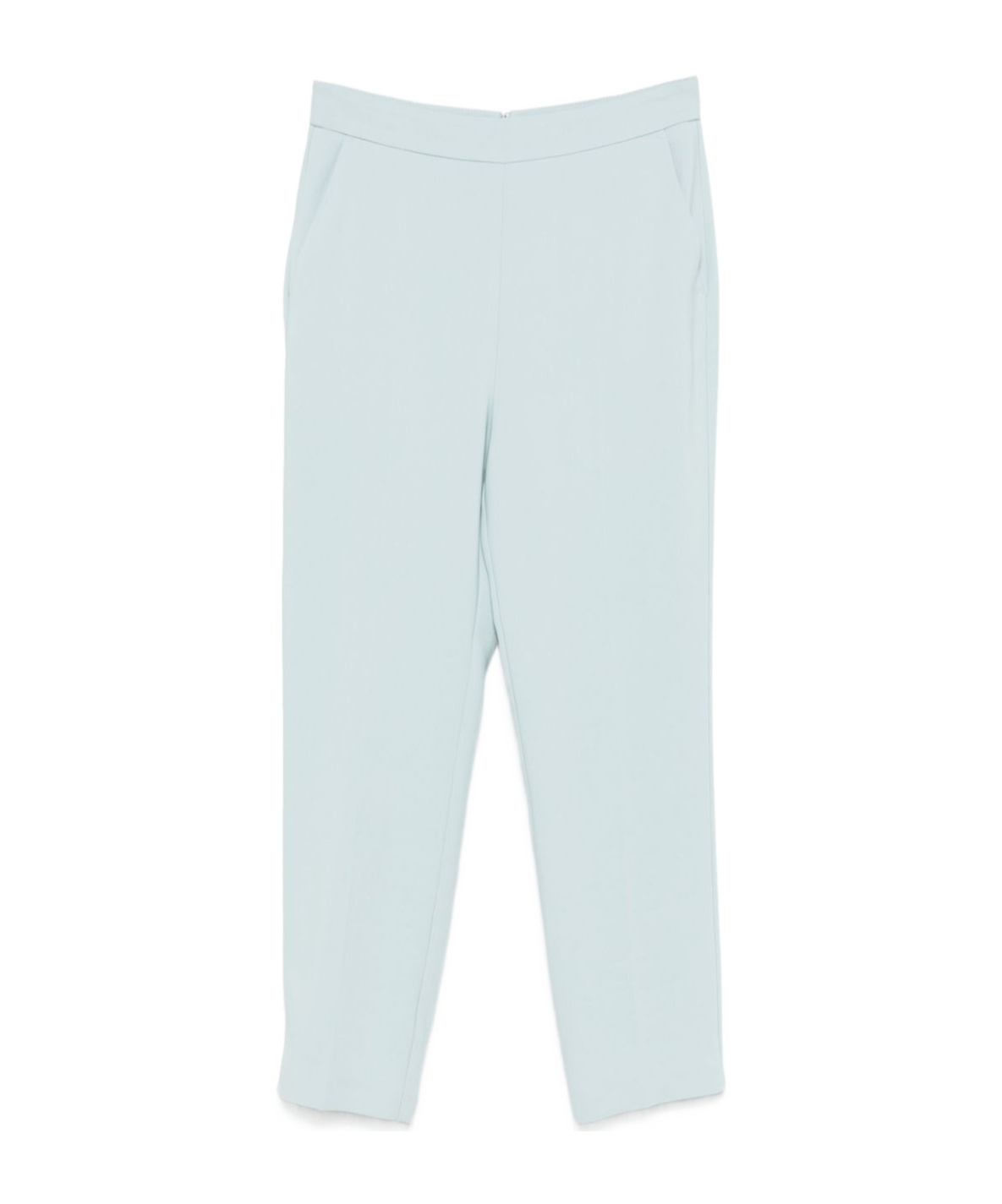 Pinko Cropped Tailored Trousers In Clear Blue In Blue