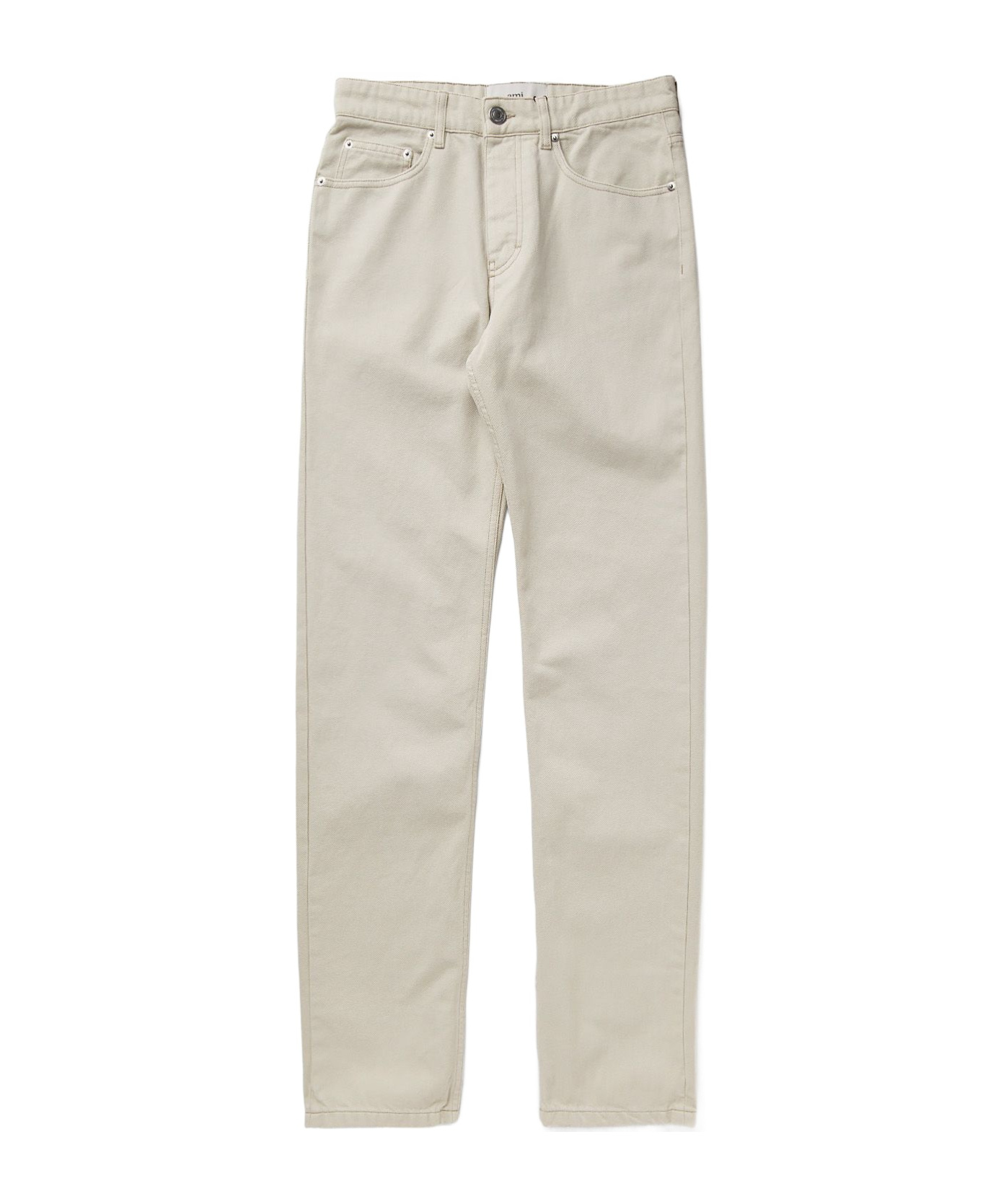 Ami Alexandre Mattiussi Ami Logo Patch Regular Fit Jeans In White