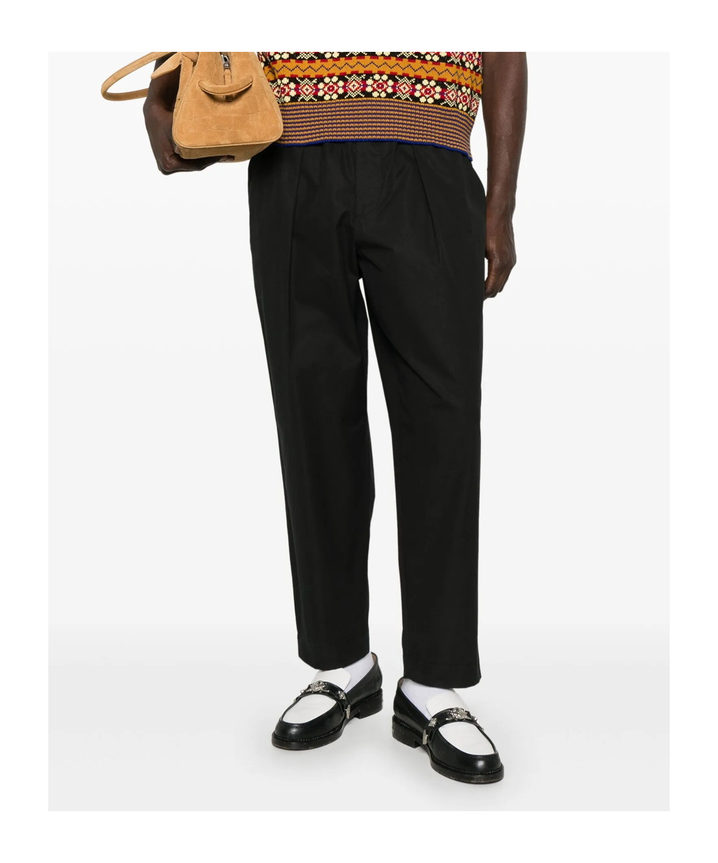 Marni Elastic Waist Casual Pants In Black