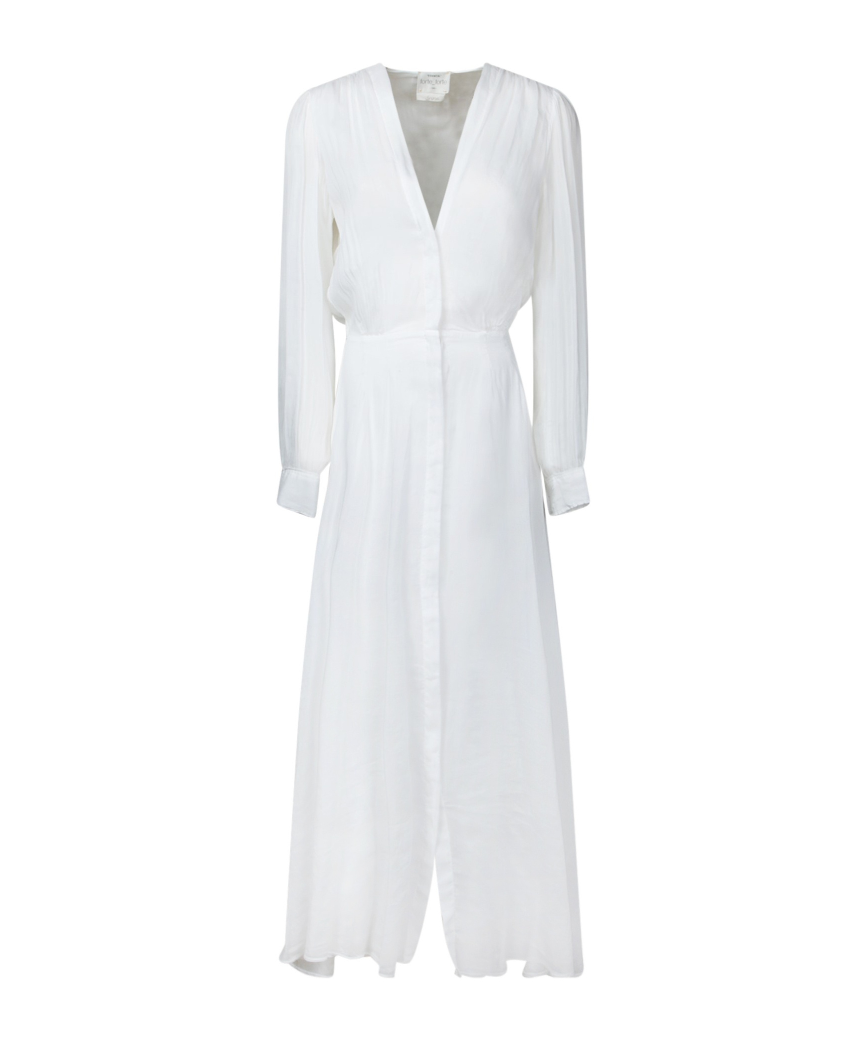 Forte Forte Long Sleeve Deep V Neck Dress