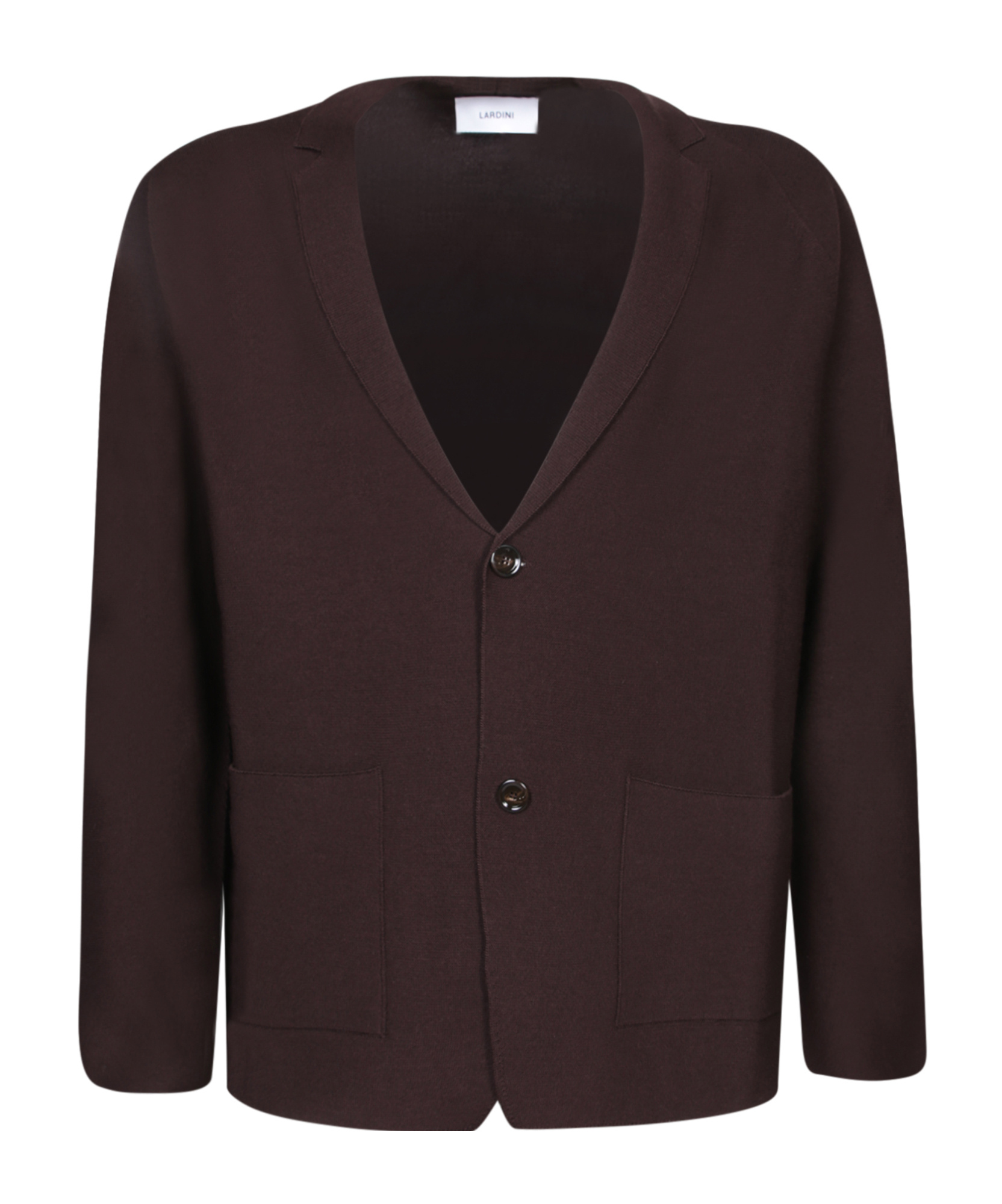 Lardini Knit Cardigan With Classic V-neck And Button Closure In Brown