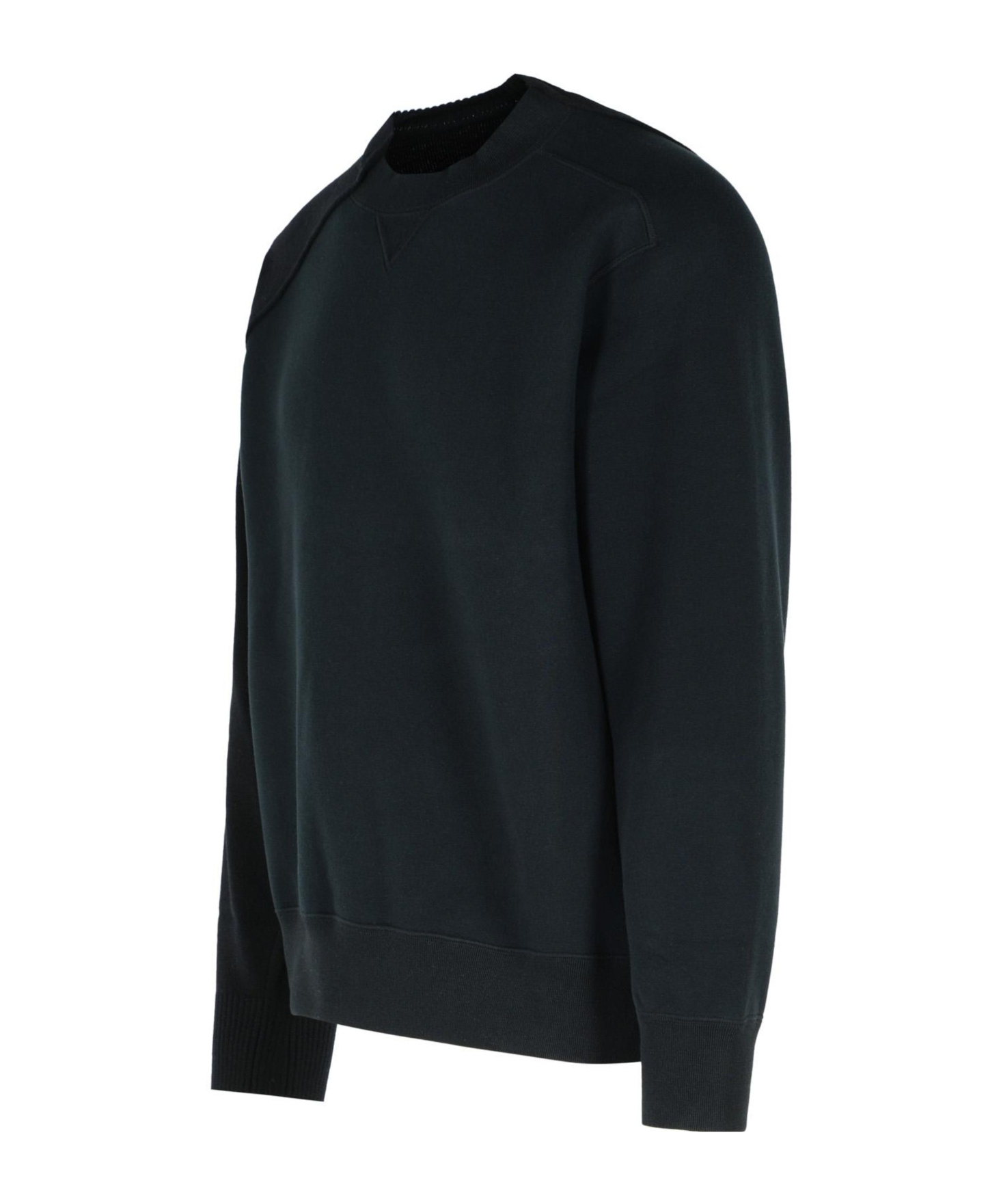 Sacai Wool Crew Neck Sweater In Blue