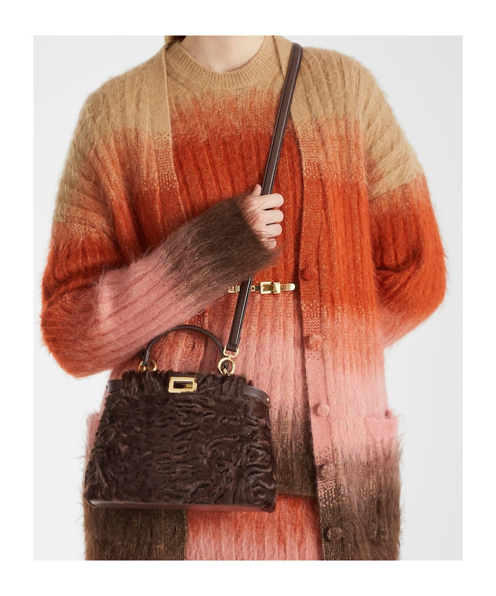 Fendi Peekaboo Shoulder Bag With Handle In Green