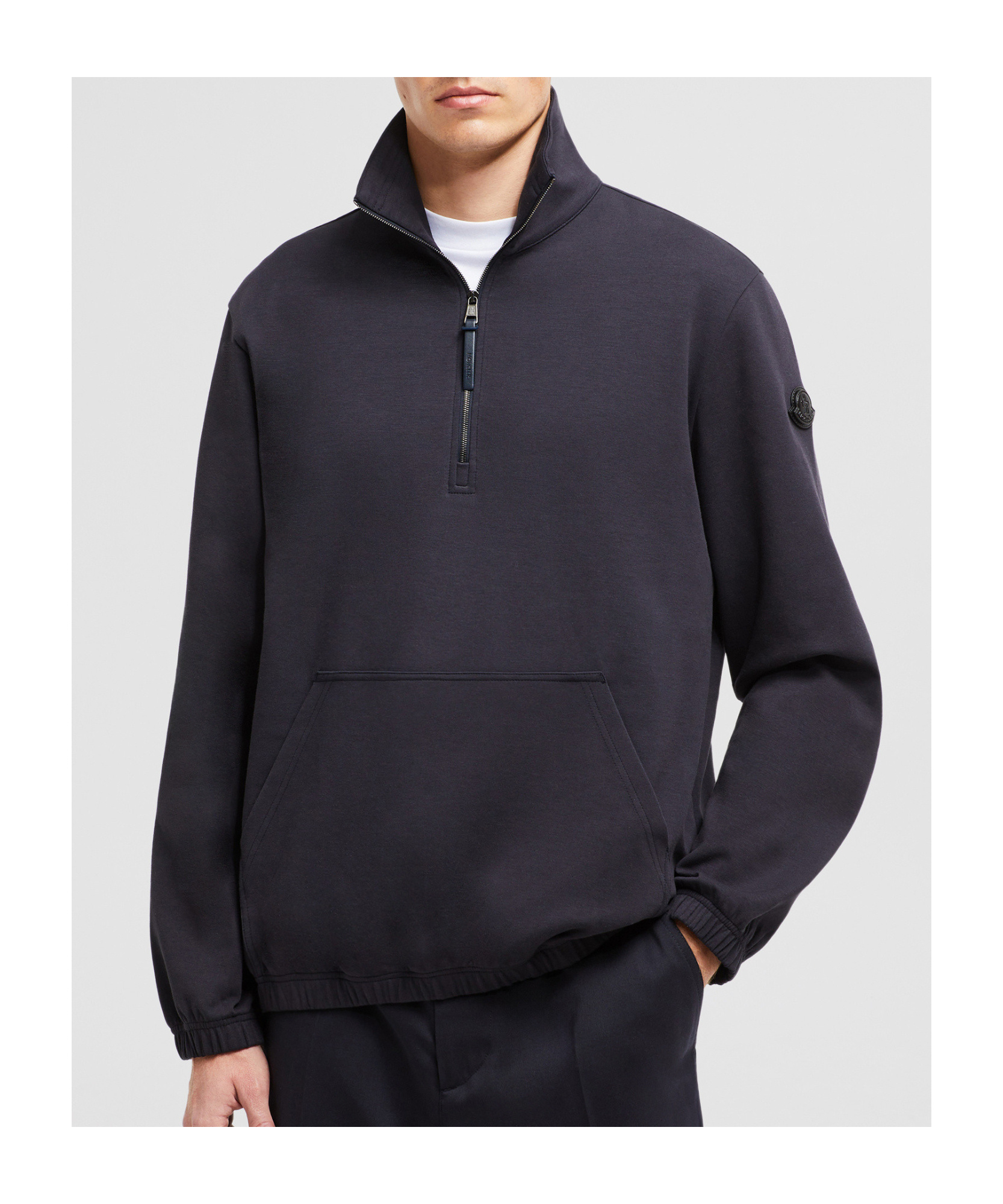 Moncler Cotton Half-zip Sweatshirt, Men, Blue, Size: Xl