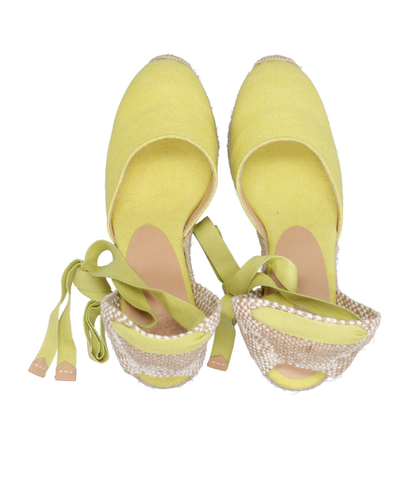 Shop Castaã±er Carina 90mm Wedge Espadrilles In Nude