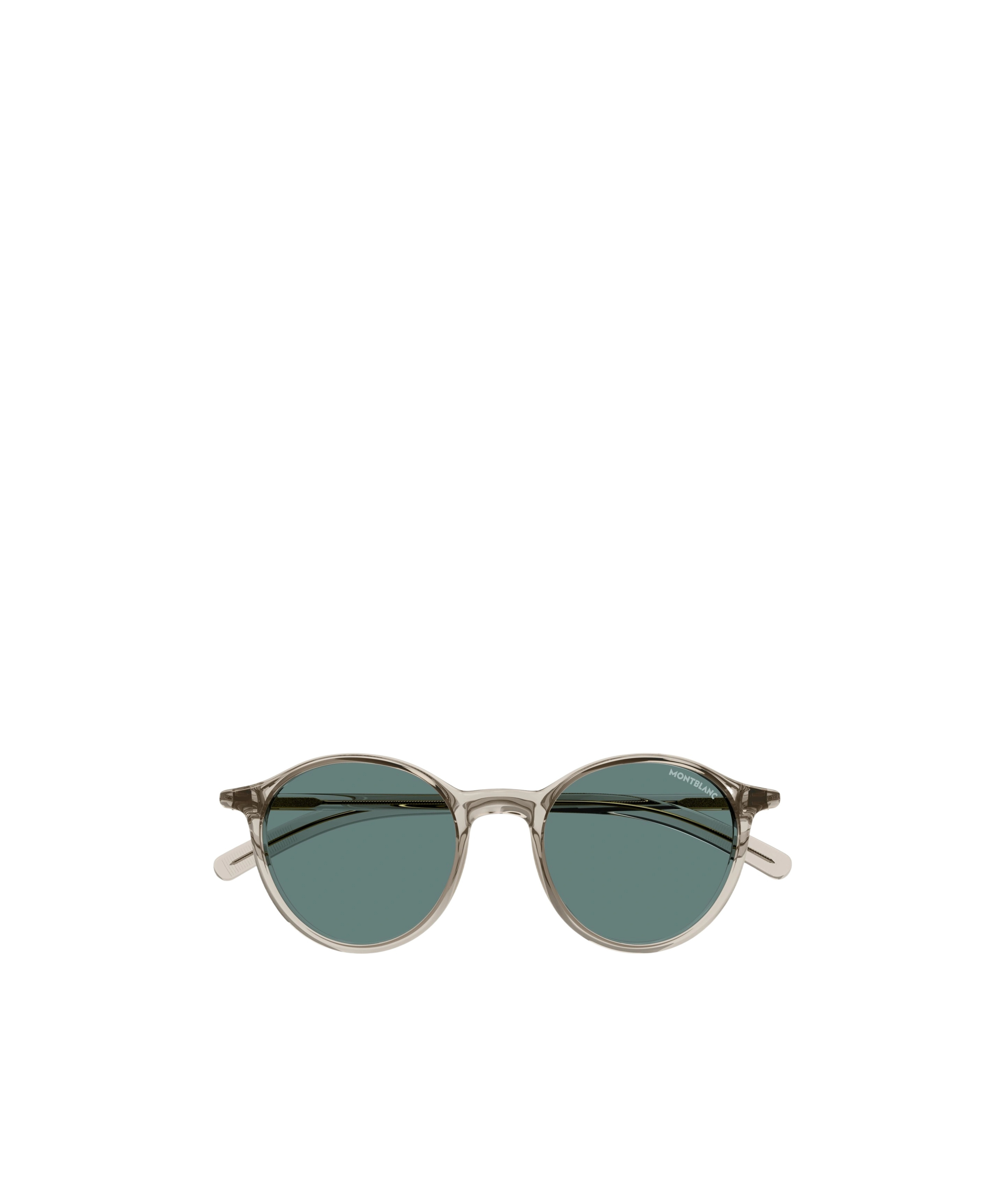 Montblanc Round Full Frame Sunglasses In Beige