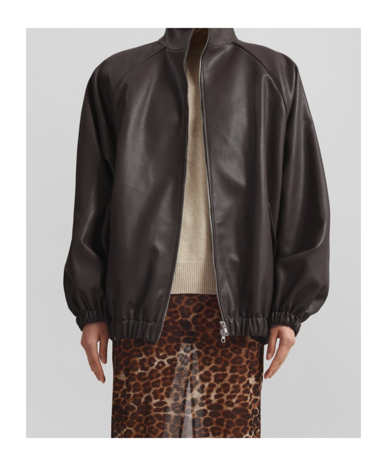 The Frankie Shop Senta Faux Leather Bomber