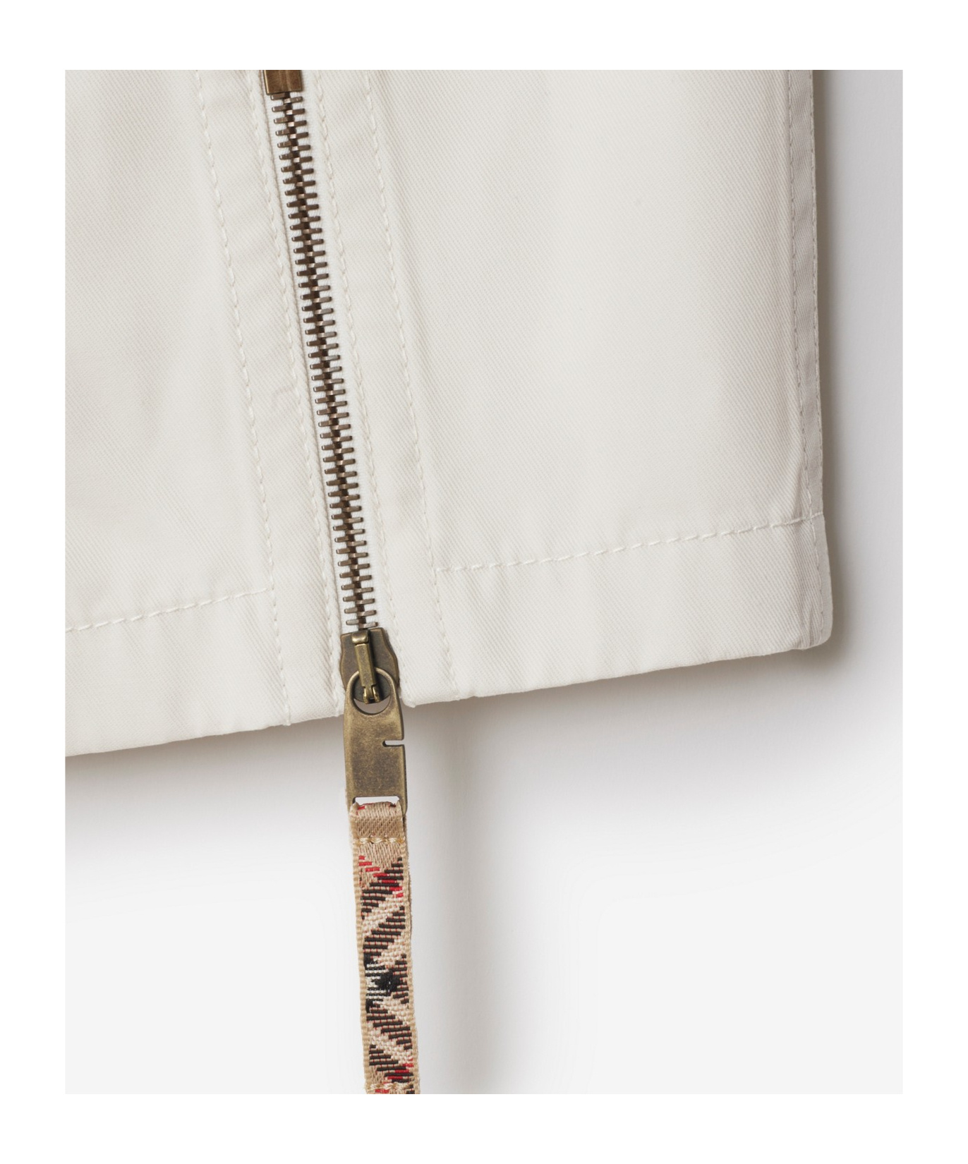Shop Burberry Cotton Trousers In White