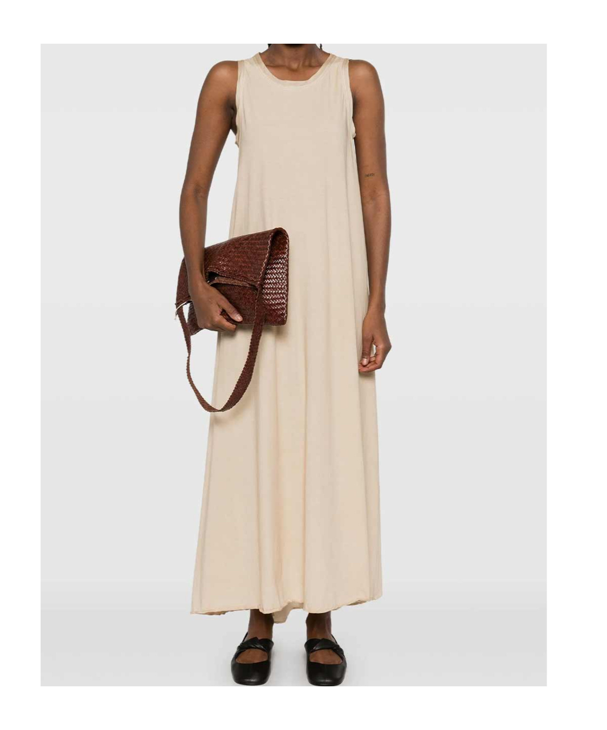 Uma Wang Data Maxi Dress In Nude