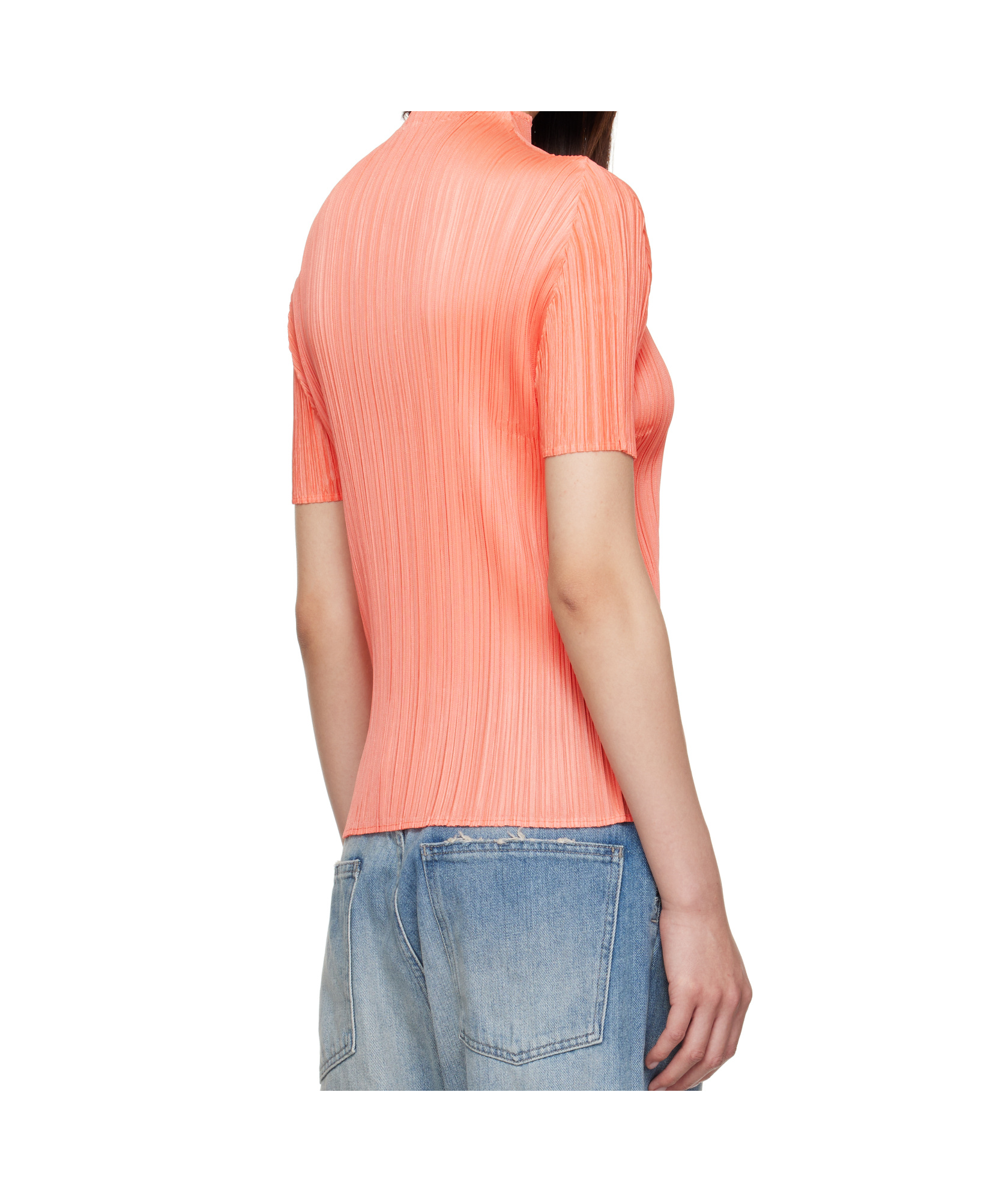 Issey Miyake Jersey Top In Pink