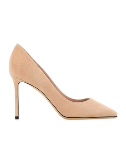 Jimmy Choo Romy Pointed-toe Pumps In Nude