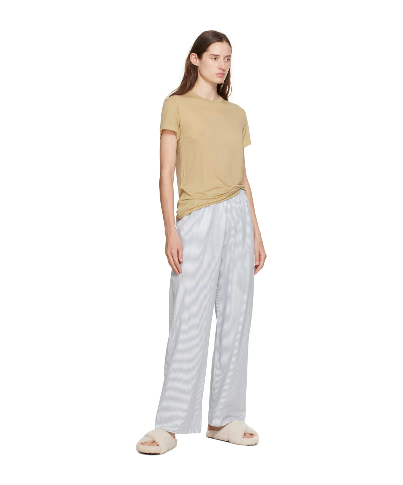 Baserange Item O-neck Short-sleeved T-shirt In Brown