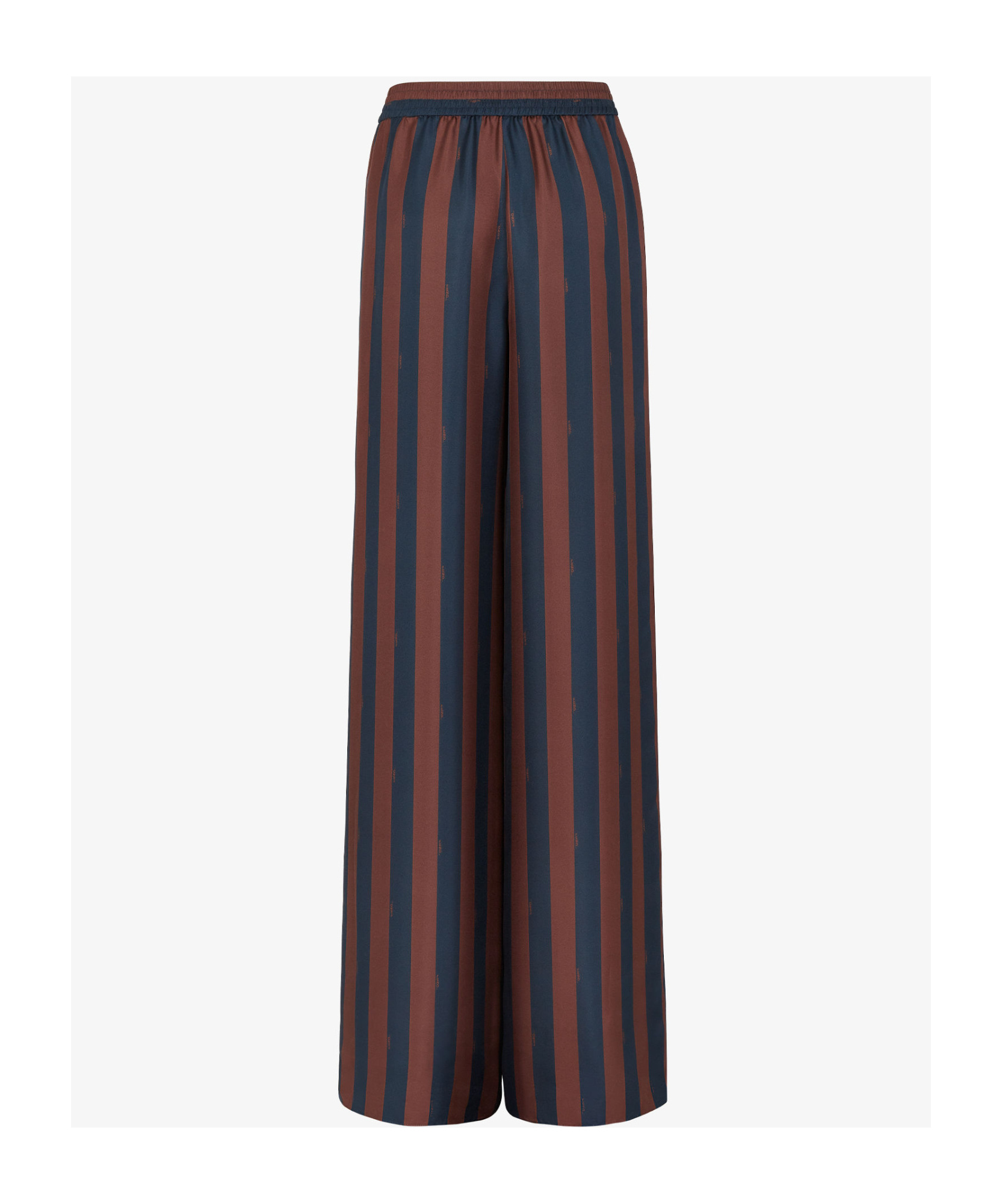 Fendi Monogram Jacquard Silk Trousers In Red