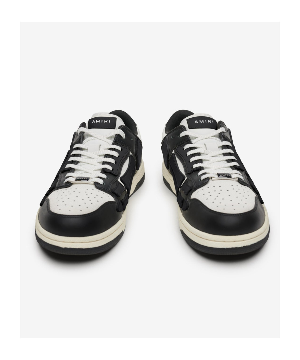 Amiri Skel Top Low Black And White Sneakers With Logo Patch On Thetongue And Contrasting Details On The Si In Multi