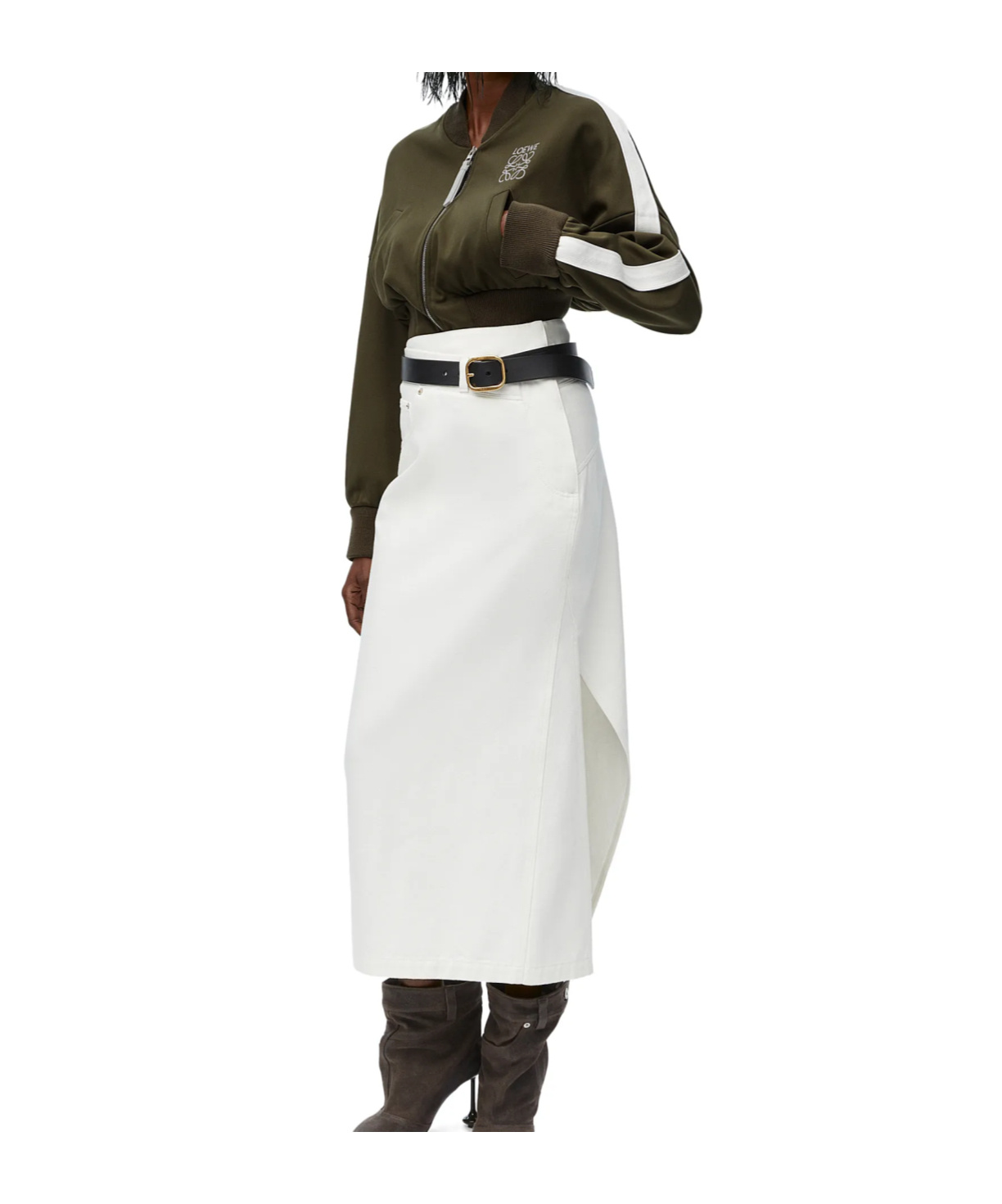 Loewe Short Stand-neck Casual Jacket In Green