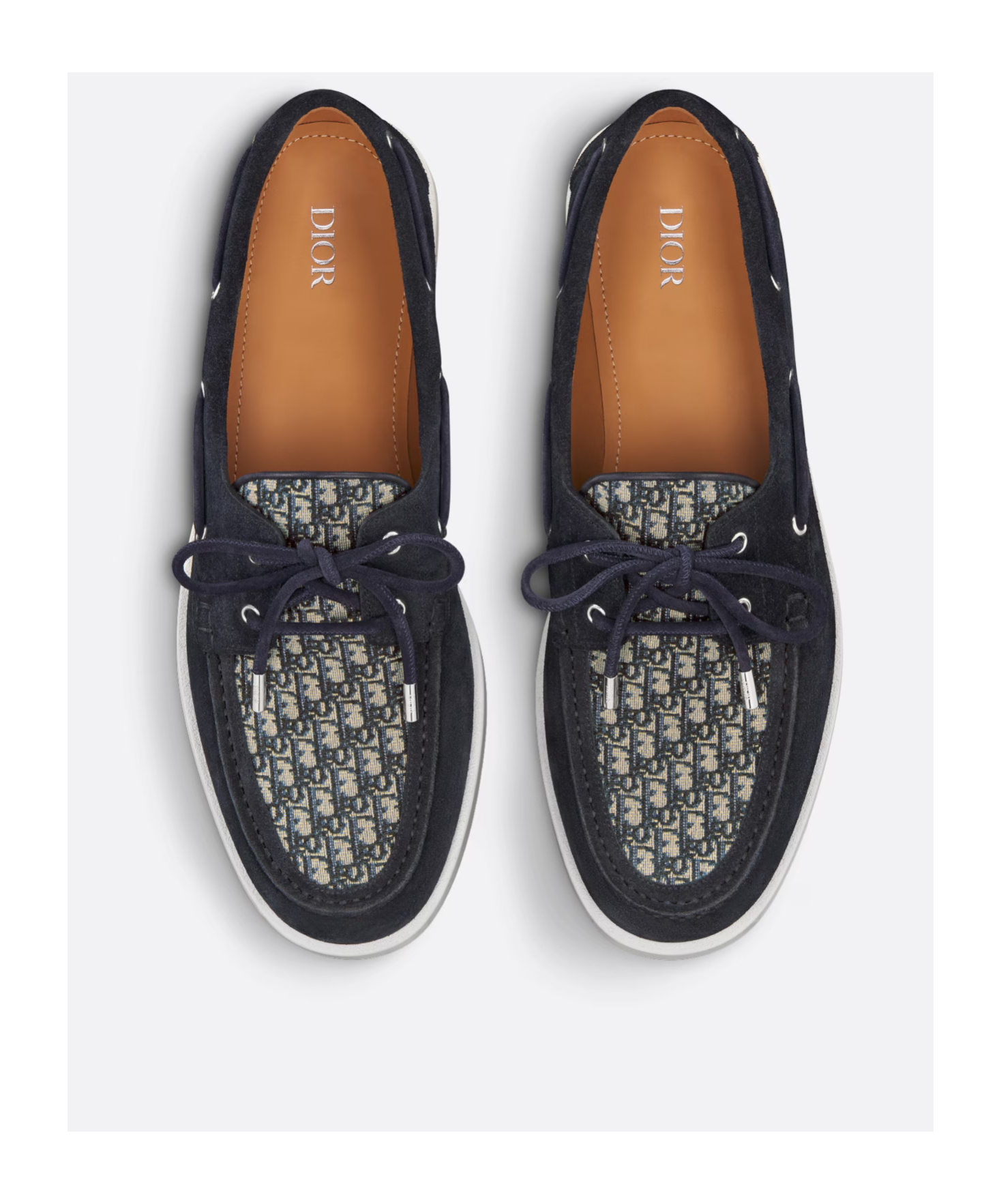 Dior Man Loafers Midnight Blue Size 8 Leather In Black