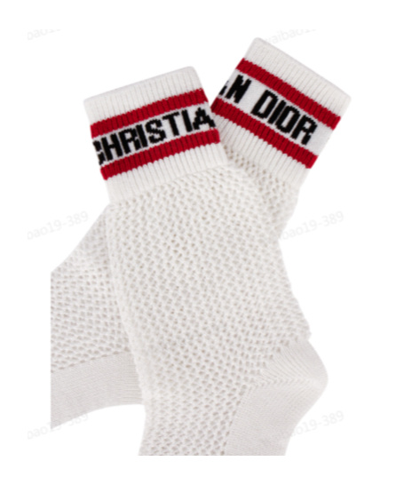Dior Logo Socks In White