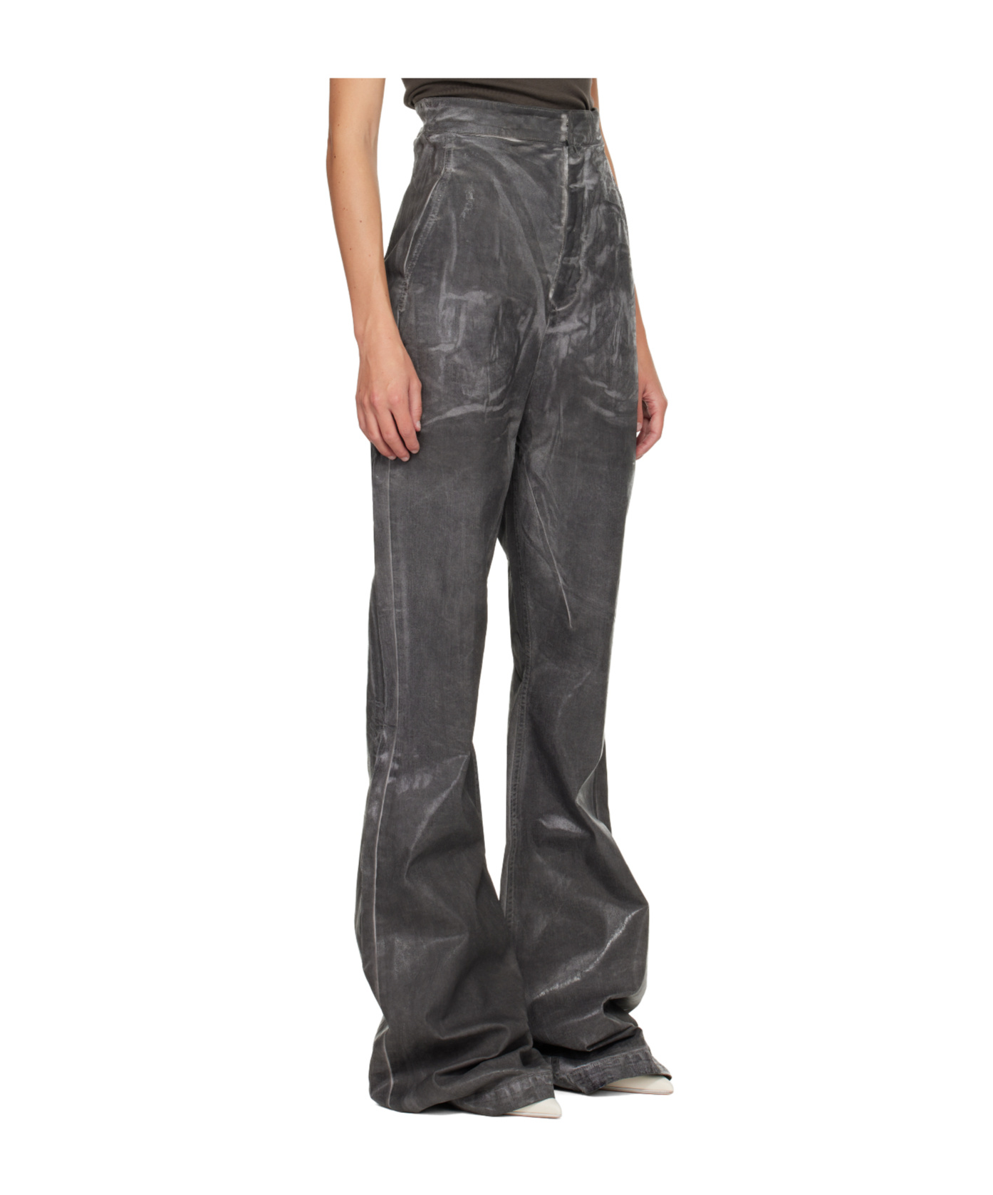 Rick Owens Drkshdw Concordians Dirt Bolan Jeans In Gray
