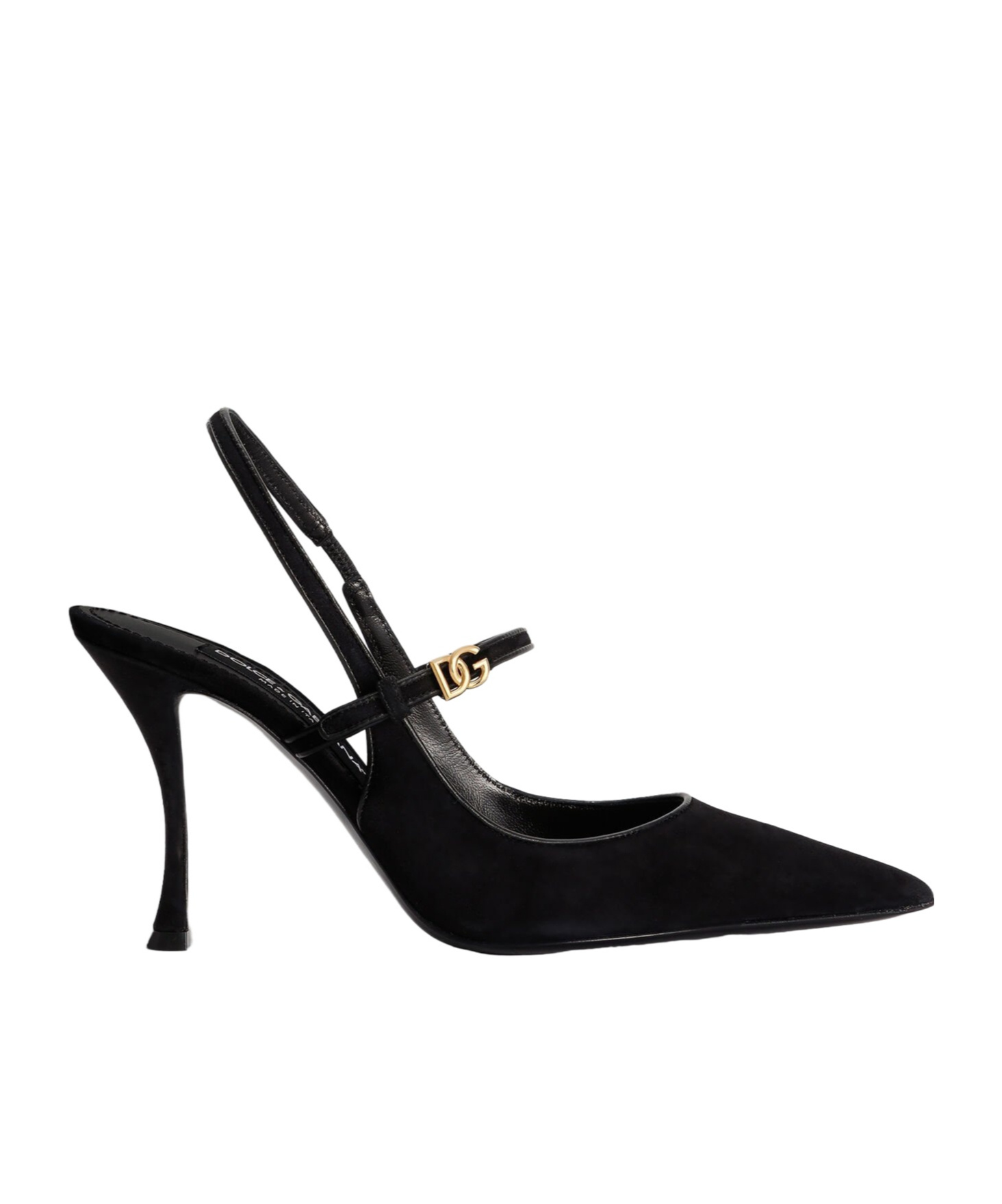 Dolce & Gabbana Italian Tailoring Leather-trimmed Suede Slingback Pumps In Black