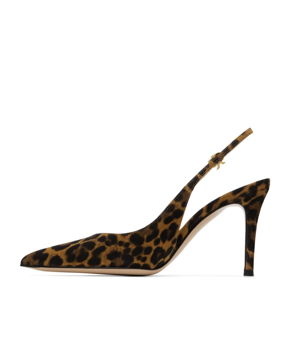 Gianvito Rossi Pointed Logo High-heeled Sandals In Black