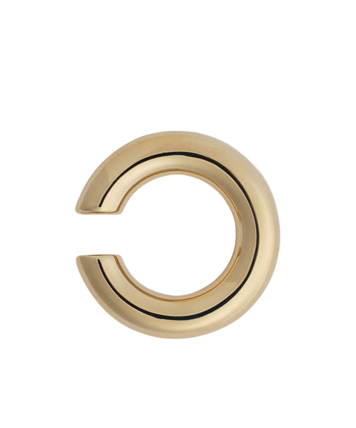 Tom Wood Loop Earrings In Yellow