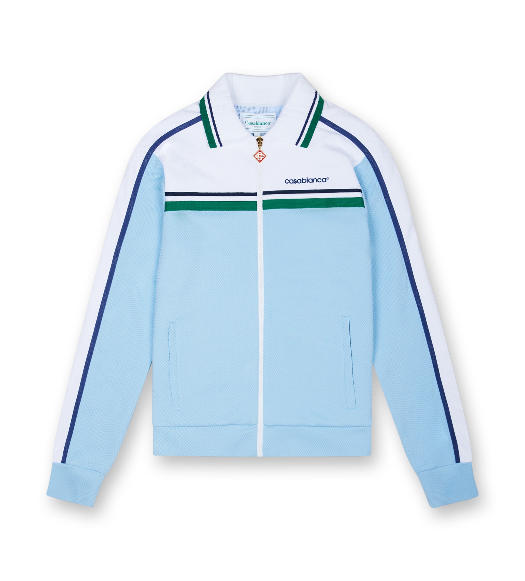 Casablanca Sports Jacket With Logo Embroidery In Blue