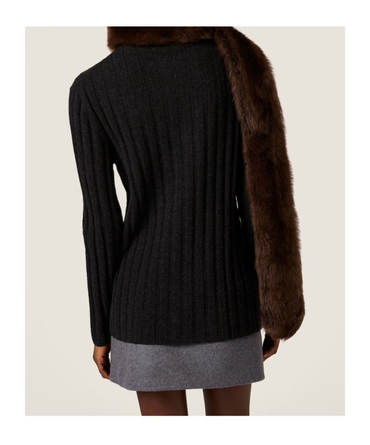 Miu Miu Wool And Cashmere Cardigan In Black