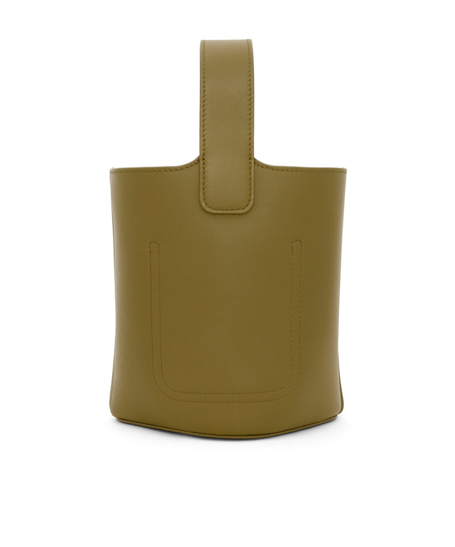 Loewe Medium Pebble Bucket Bag In Calf Leather In Green