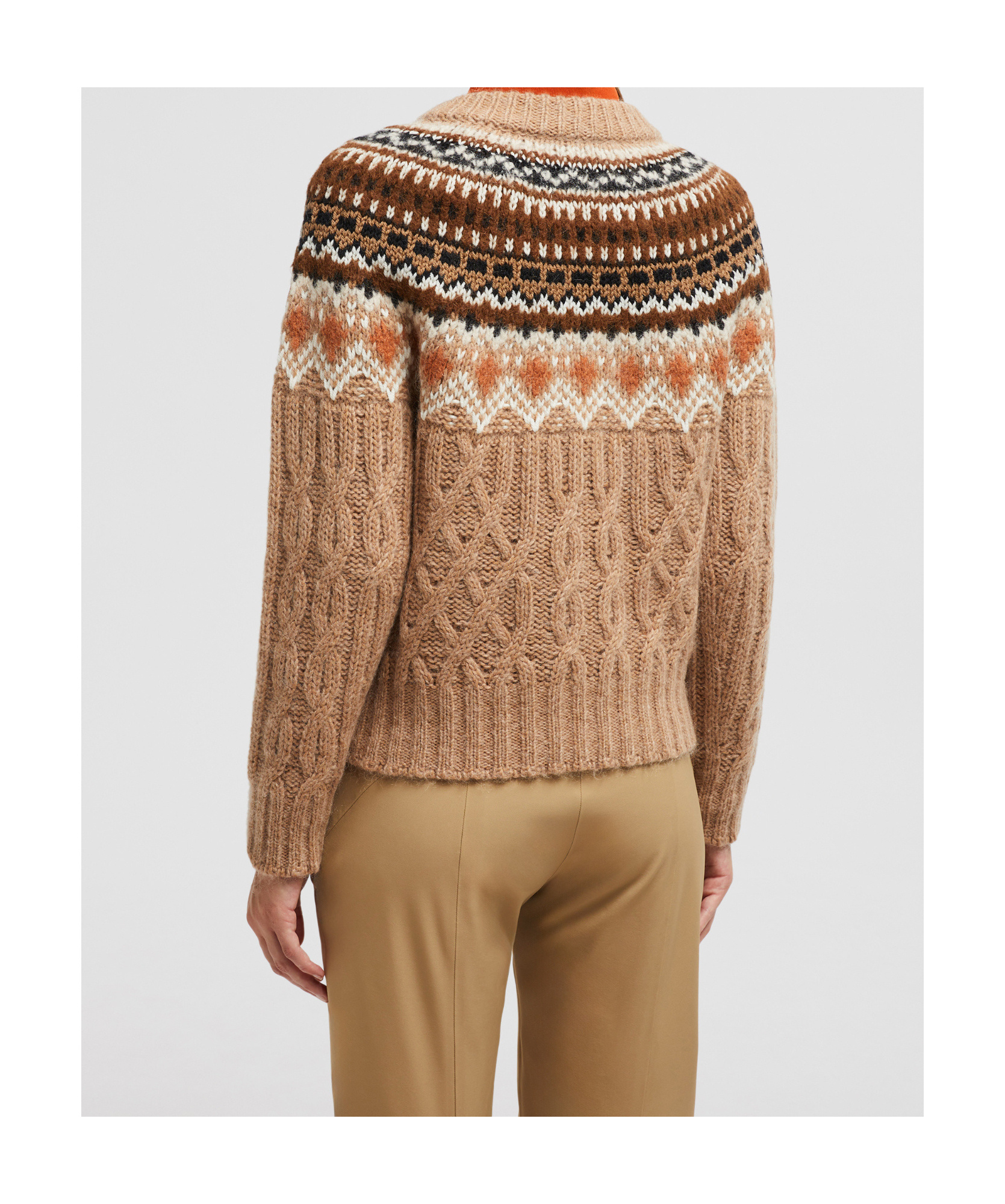 Moncler Crew Neck Sweater In Brown