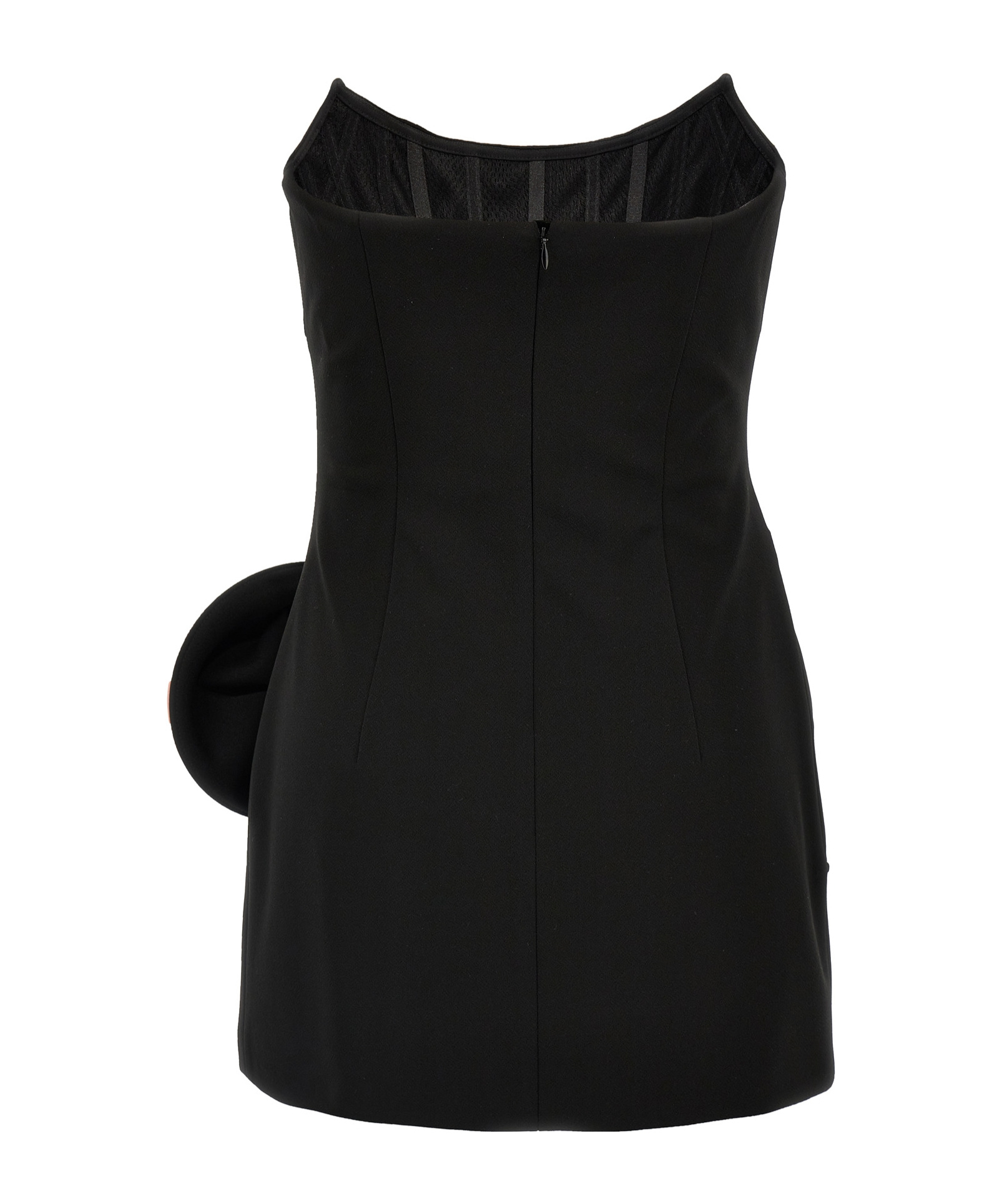 Shop Magda Butrym Strapless Mini Dress In Black