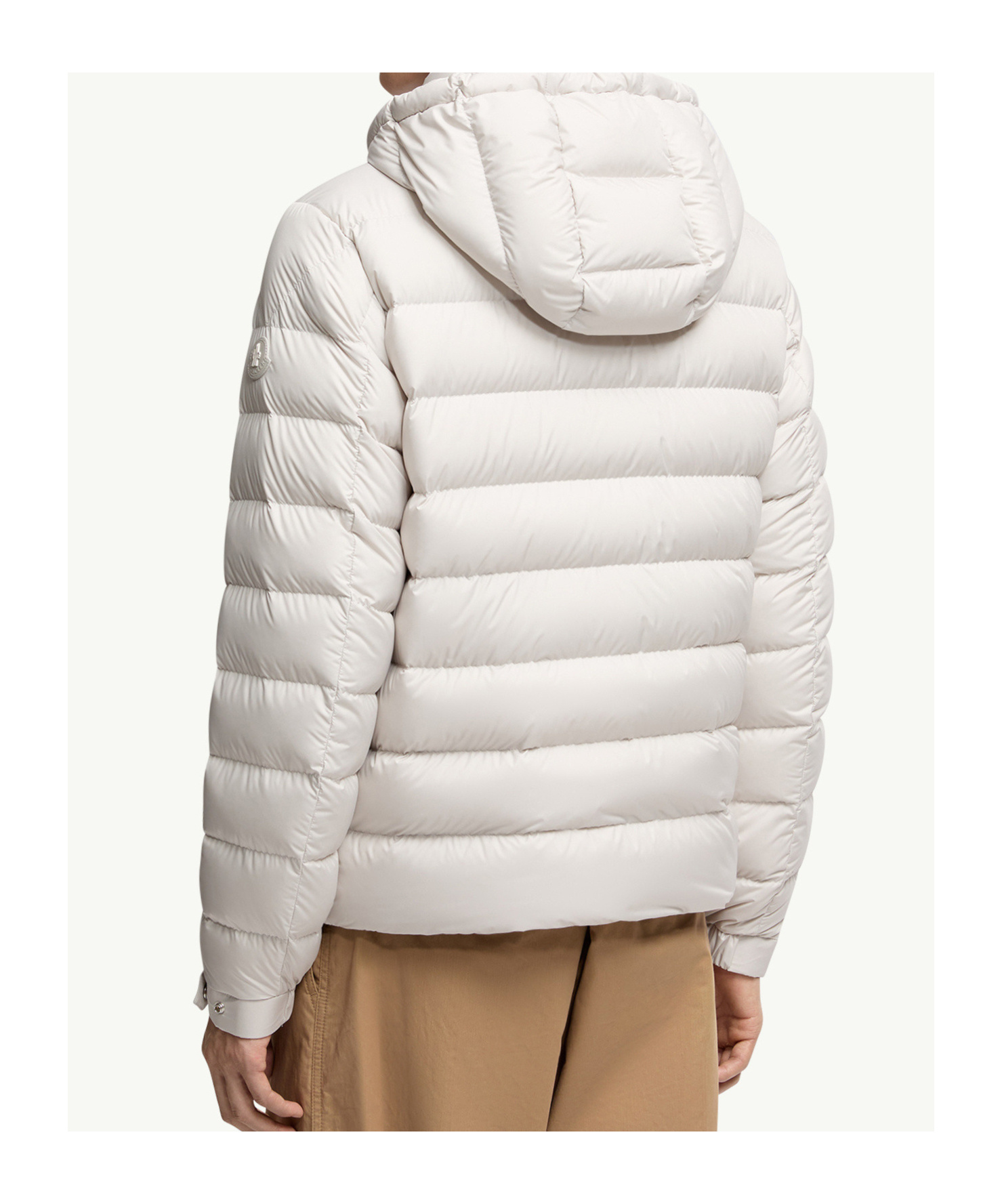 Moncler Arneb Hooded Cropped Down Jacket In White