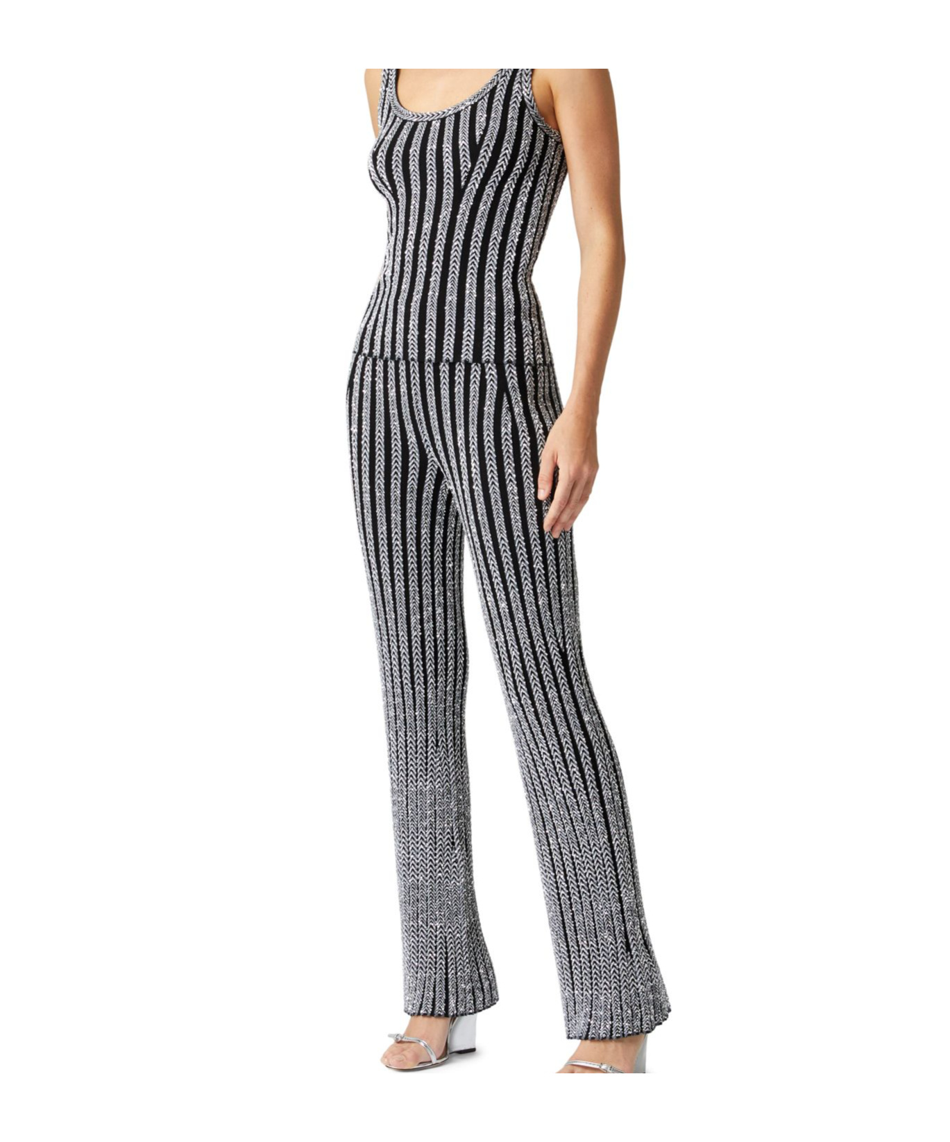 Shop Missoni Flared Casual Pants In Gray