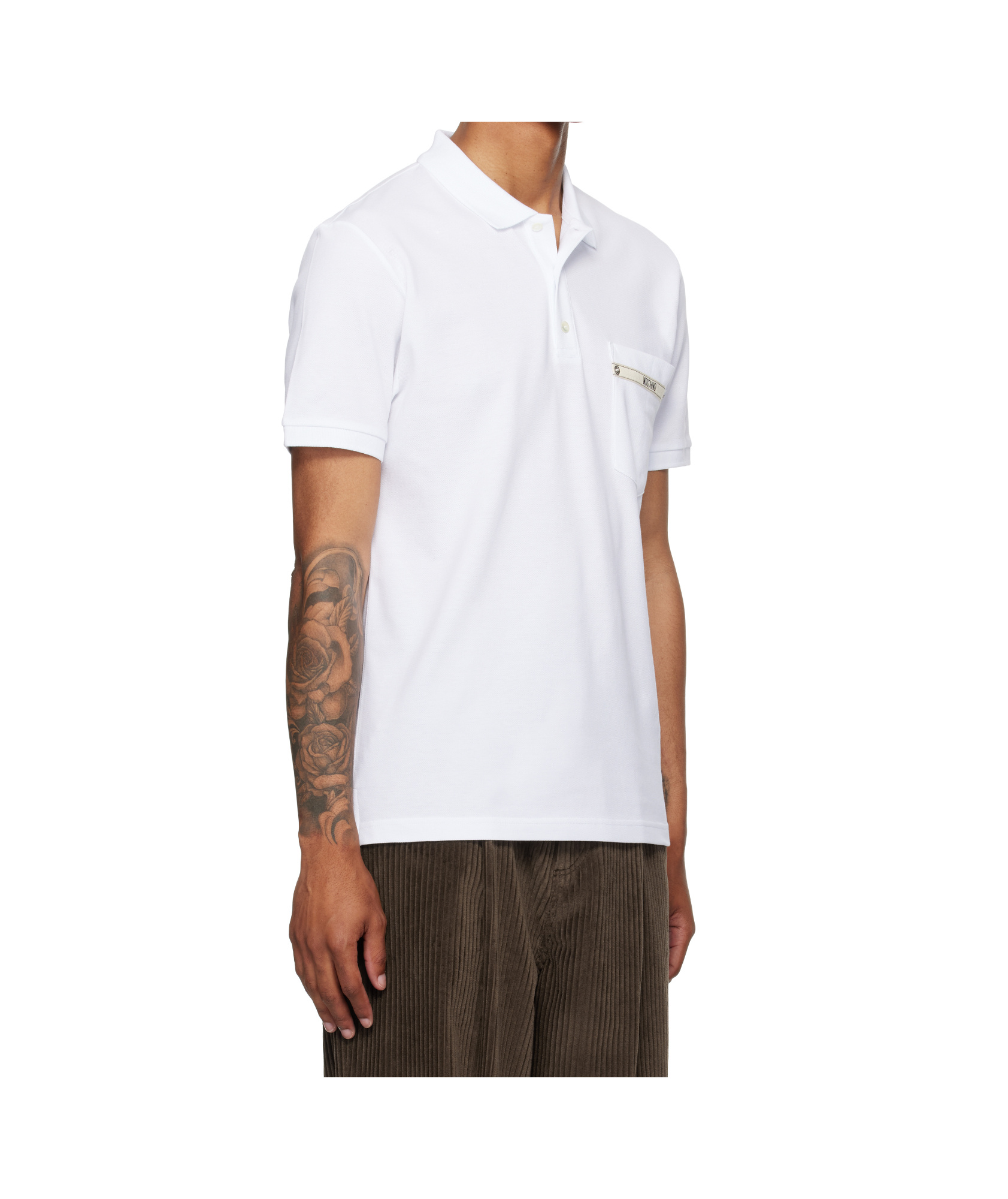 Moschino Short-sleeved Polo Shirt In White