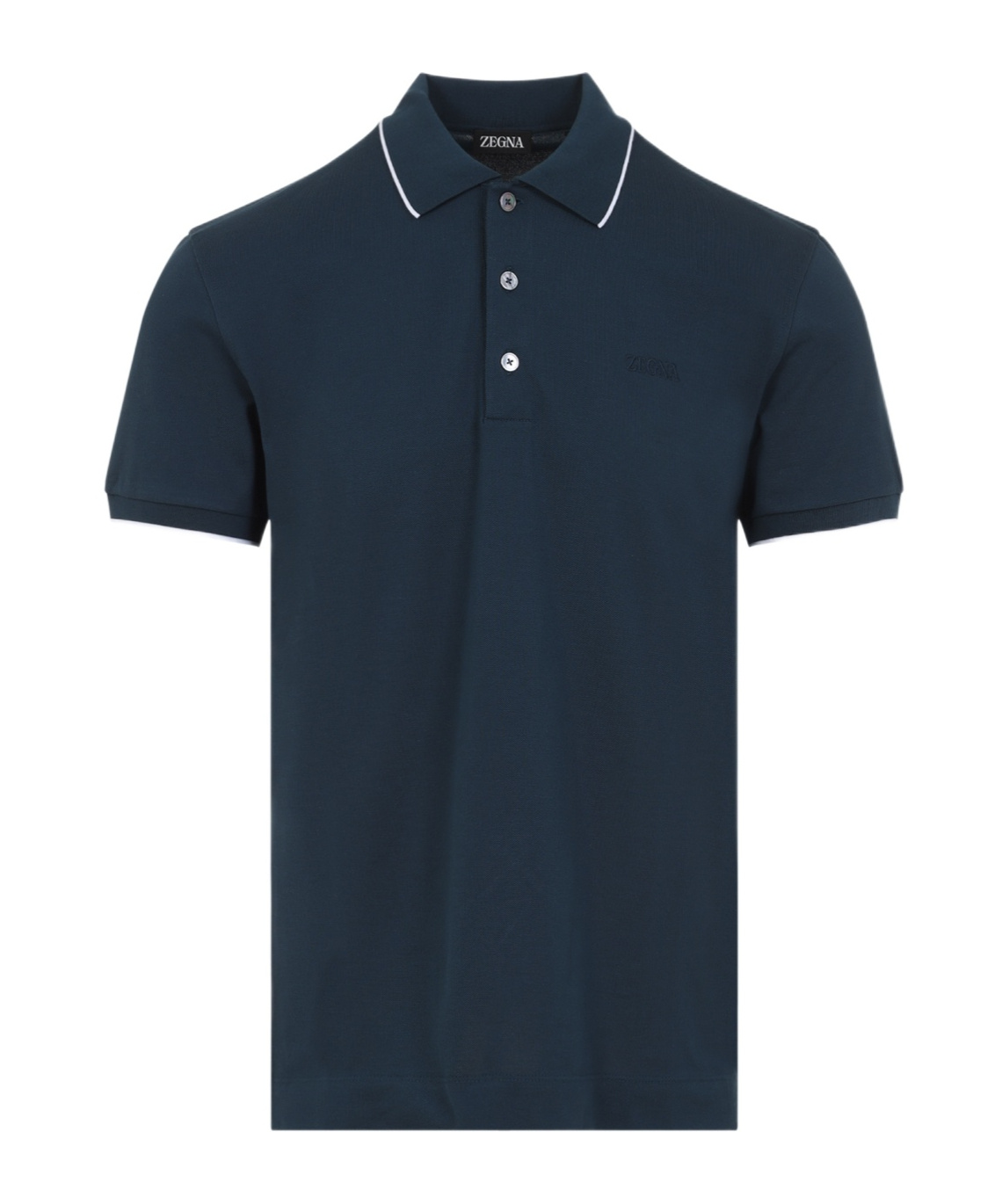 ZEGNA ZEGNA LOGO EMBROIDERED SHORT-SLEEVED POLO SHIRT