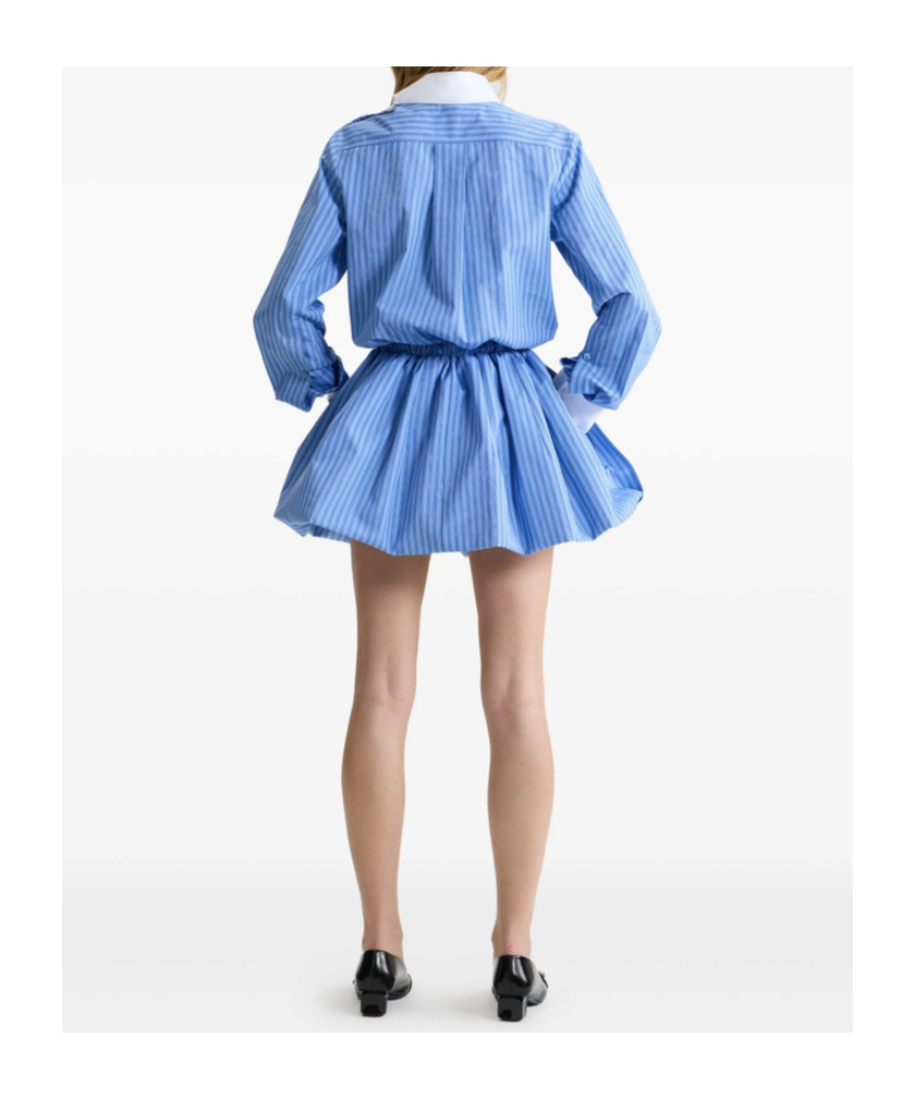 Patou Striped Bubble Dress In Blue
