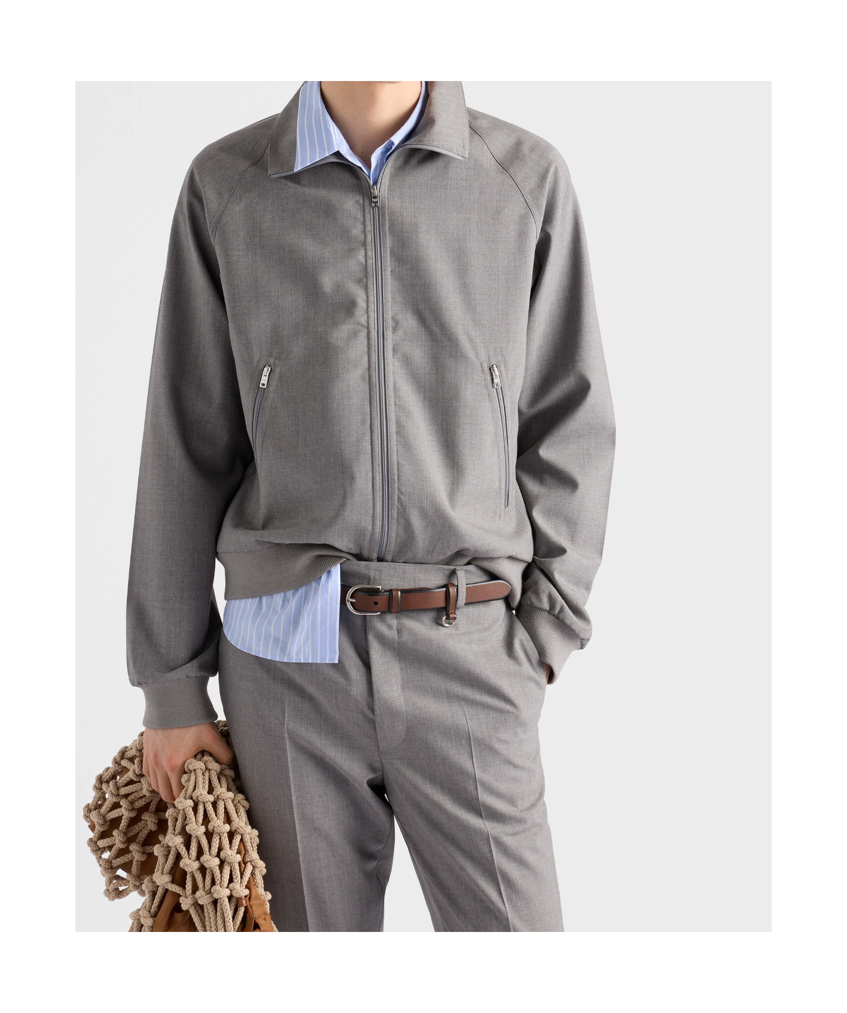 Prada Wool Bomber Jacket - Men's - Wool