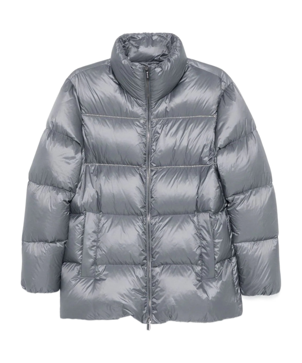Peserico Woman Blouson In Rock Gray